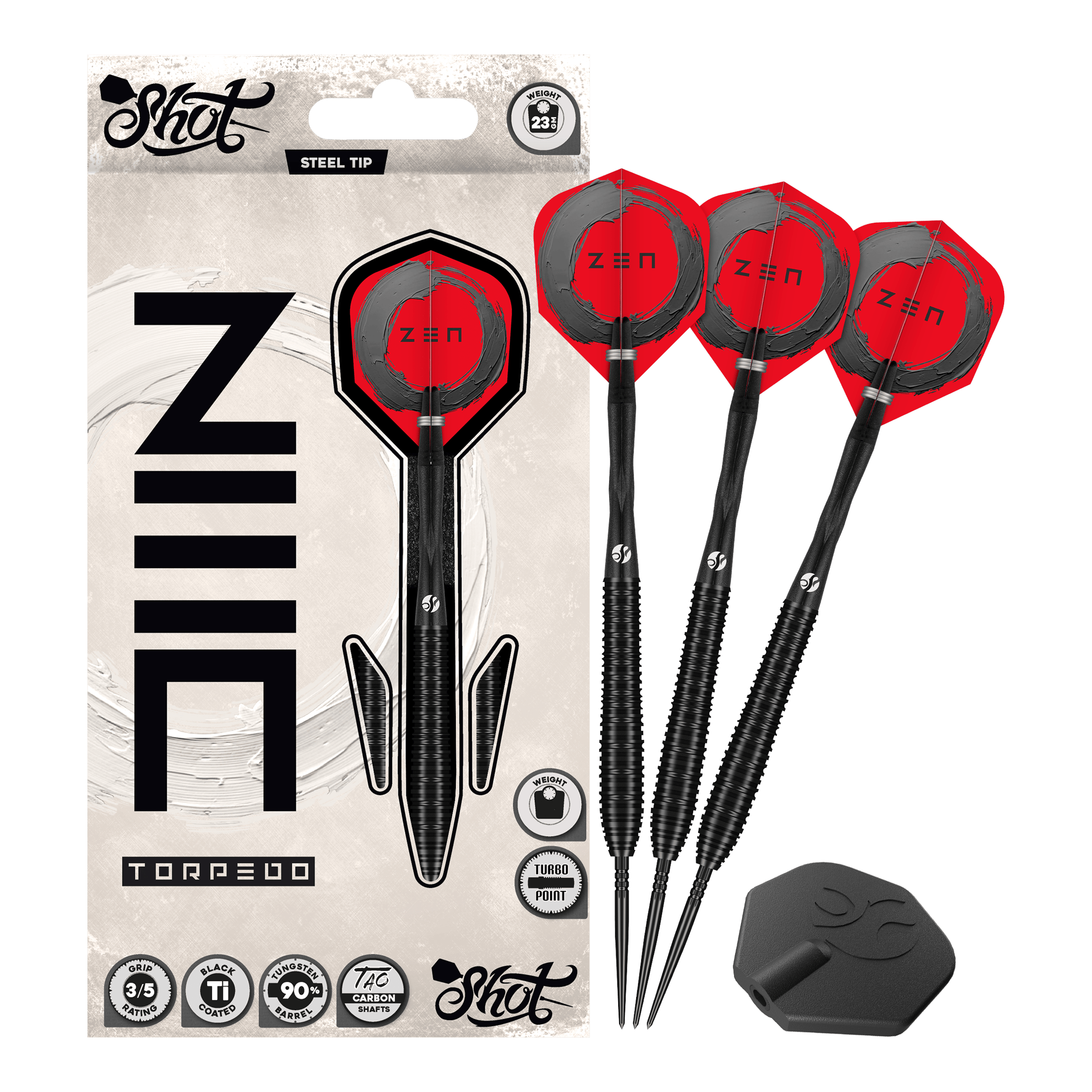 Shot ZEN Torpedo Turbo Point Steeldarts - 23g