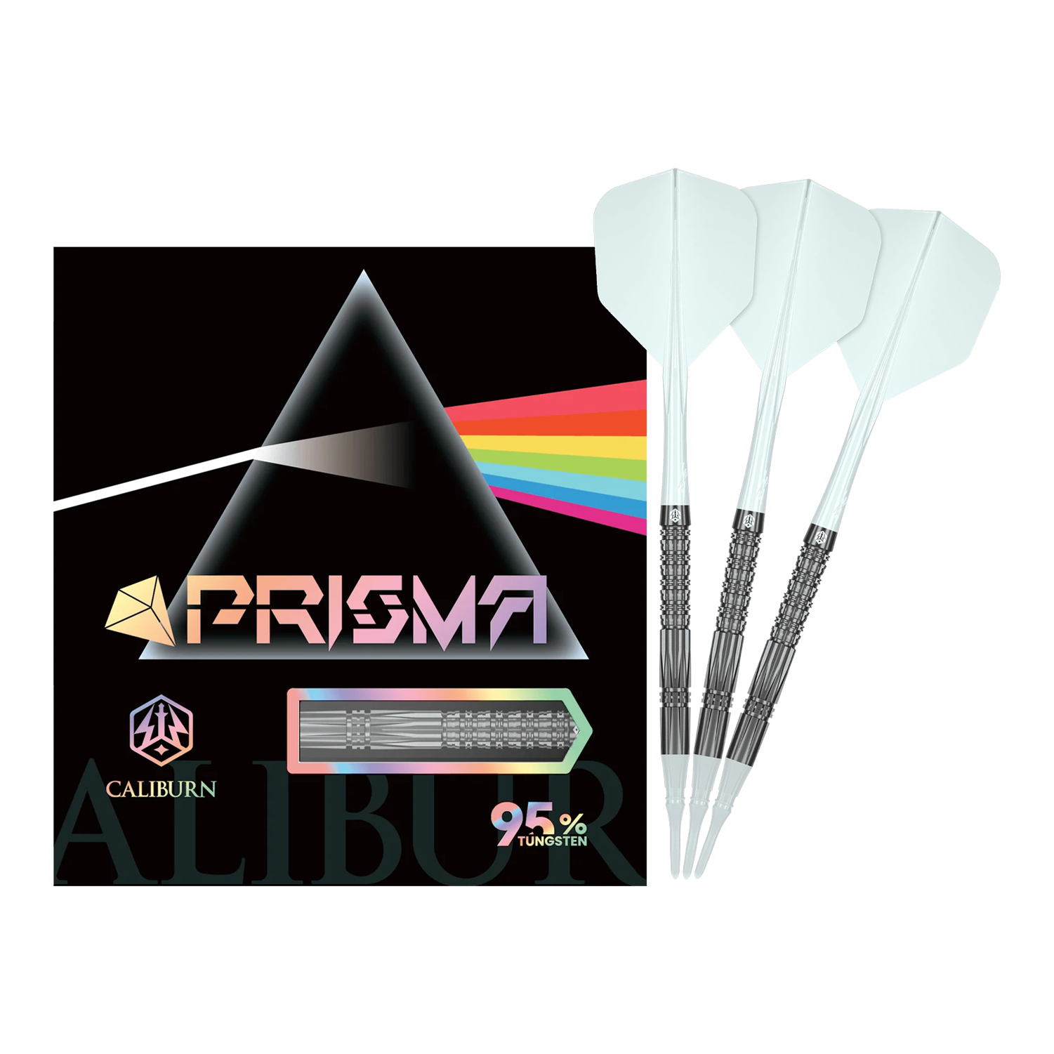 Caliburn Prisma P2 Softdarts - 20g Hier sieht man die Caliburn Prisma P2 Softdarts mit einem Gewicht von 20g. Sie sind ideal für alle, die Wert auf hochwertige Darts legen.