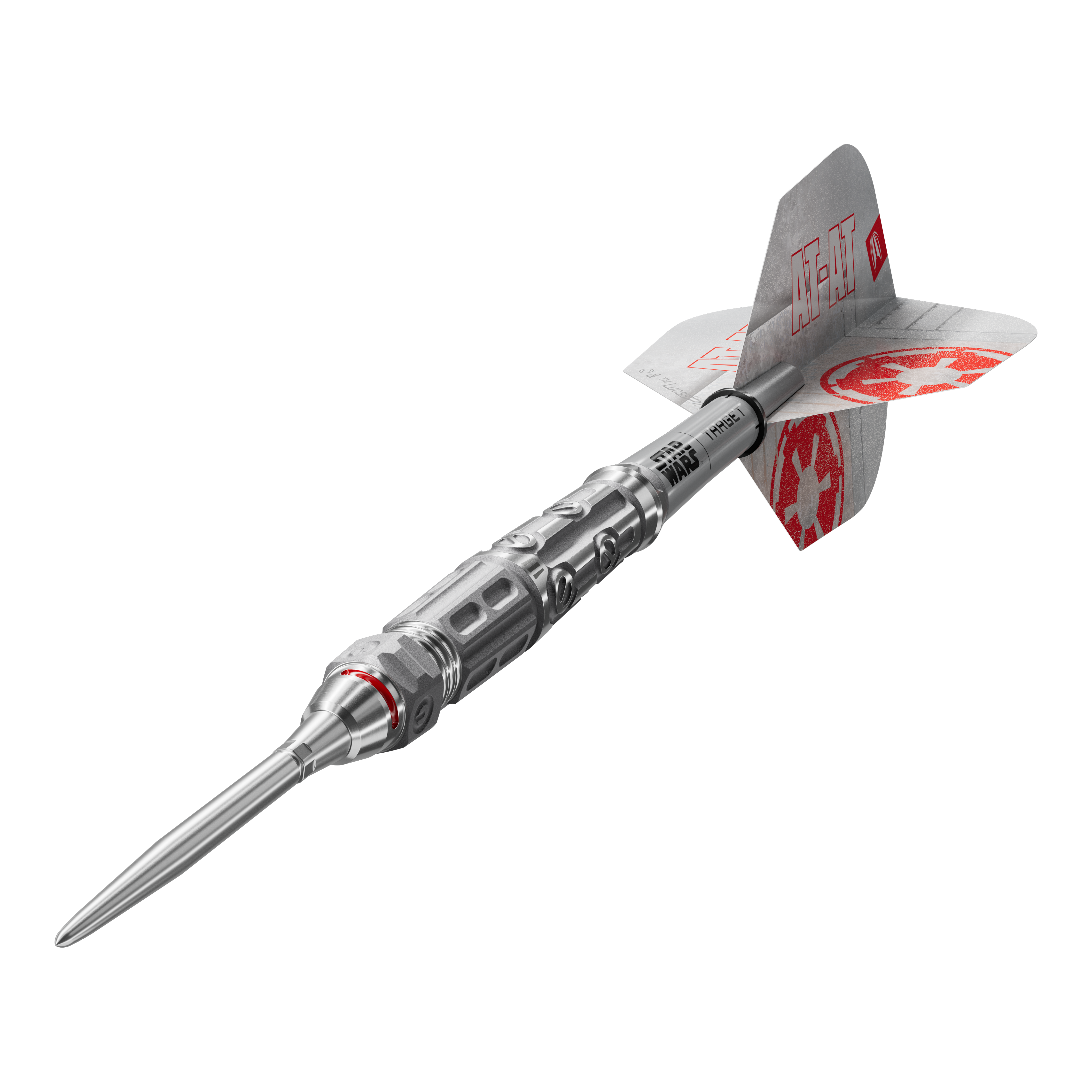 Target Star Wars AT-AT Swiss Point Steeldarts Das Produkt ist die Target Star Wars AT-AT Swiss Point Steeldarts. Diese Steeldarts überzeugen durch ein Star Wars Design mit AT-AT-Motiv.