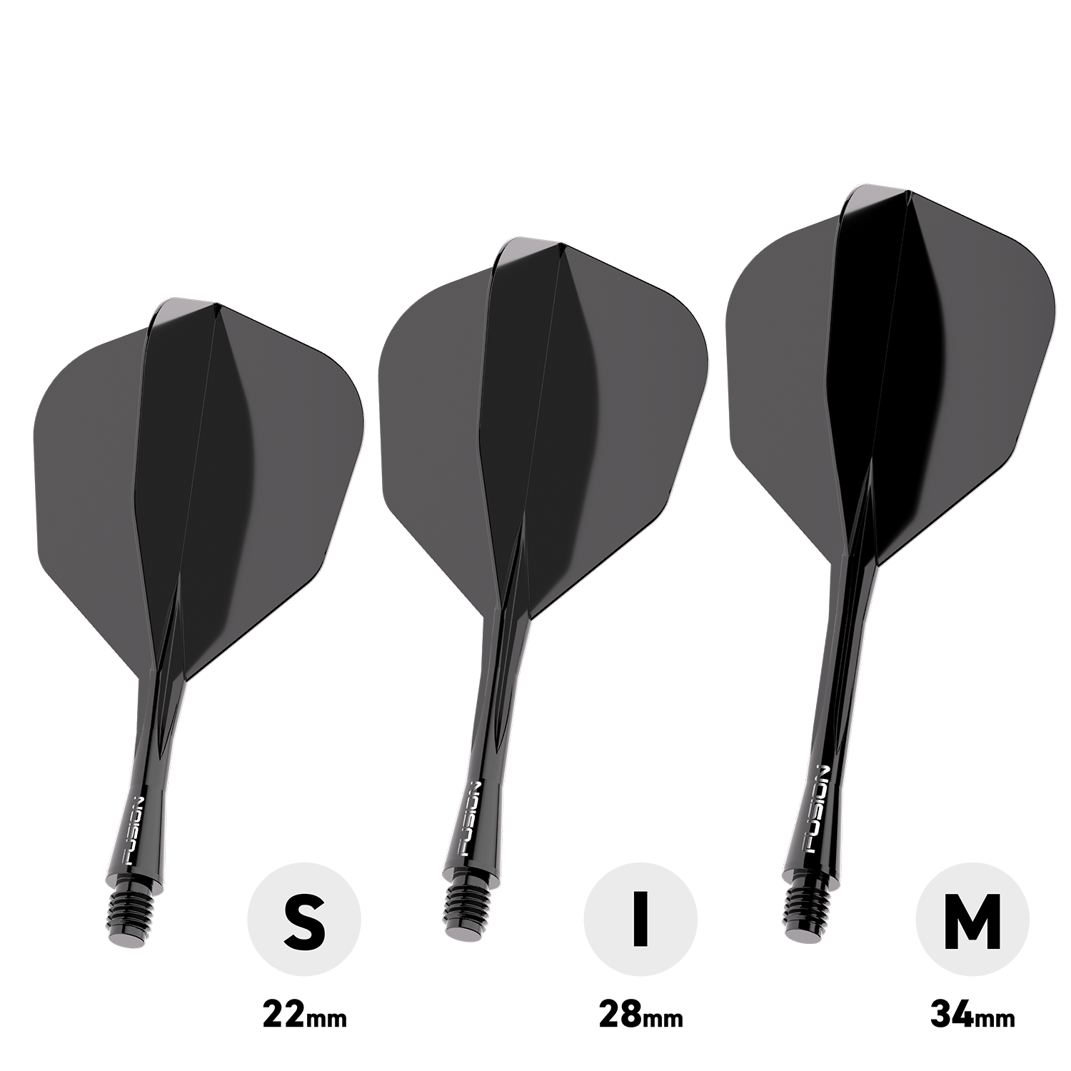 Winmau Fusion Flight-Shaft-System No6 schwarz