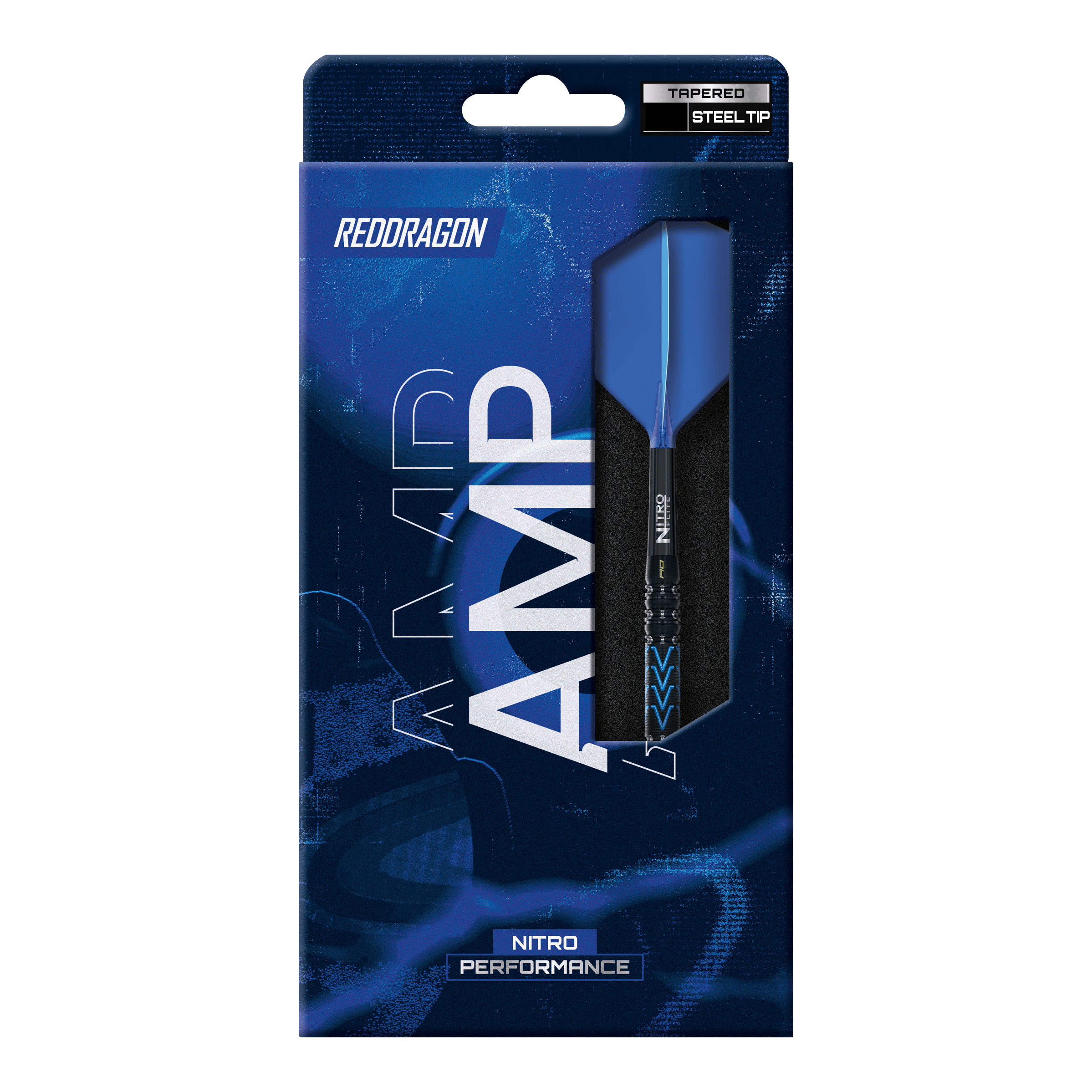 Red Dragon Amp Tapered Steeldarts Zu sehen sind die Red Dragon Amp Tapered Steeldarts. Das Bild zeigt die Darts aus einer anderen Perspektive.