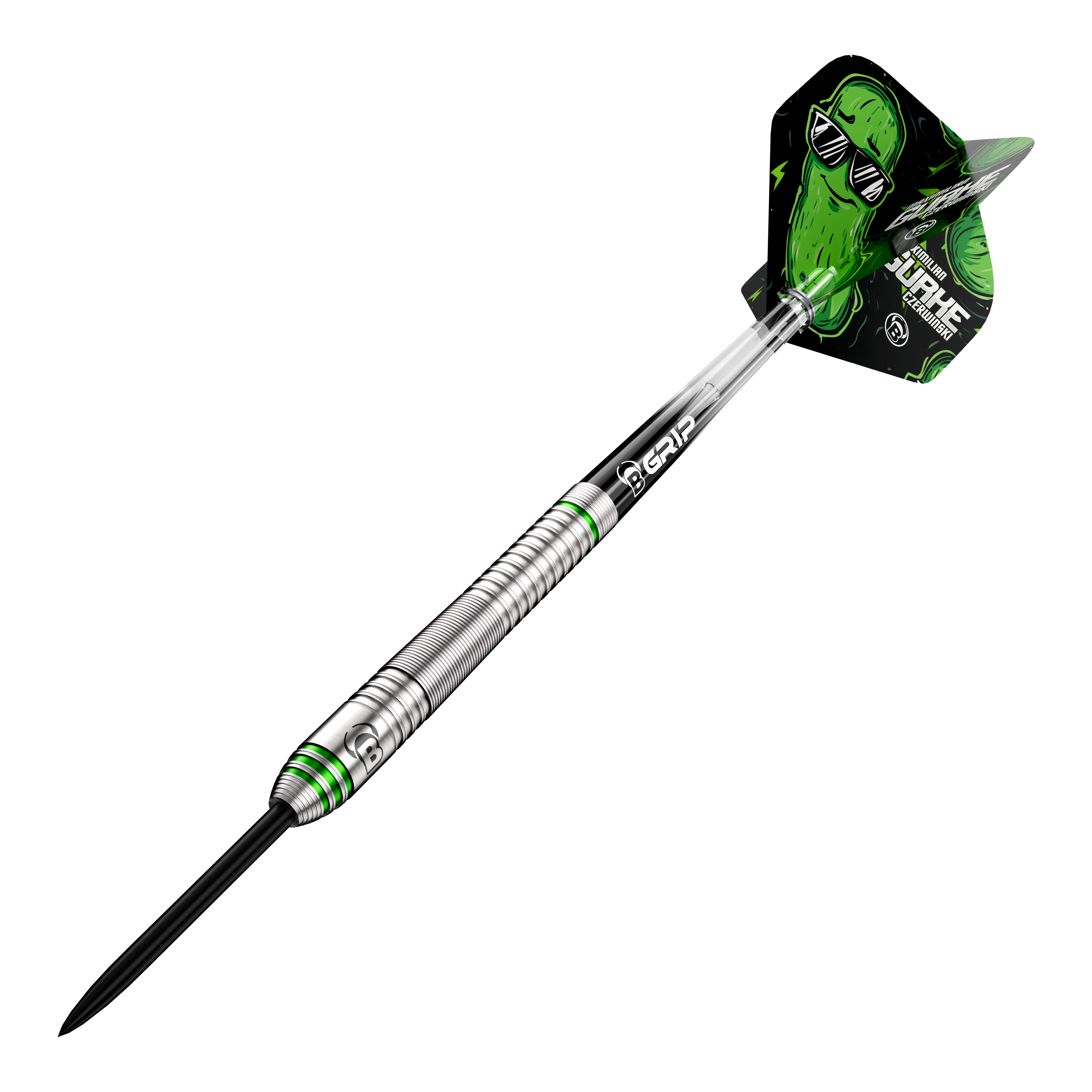 Bulls Max Czerwinski Gurke Steeldarts - 23g Bulls Max Czerwinski Gurke Steeldarts mit 23 Gramm Gewicht. Die Abbildung präsentiert das Produkt aus einem anderen Blickwinkel.