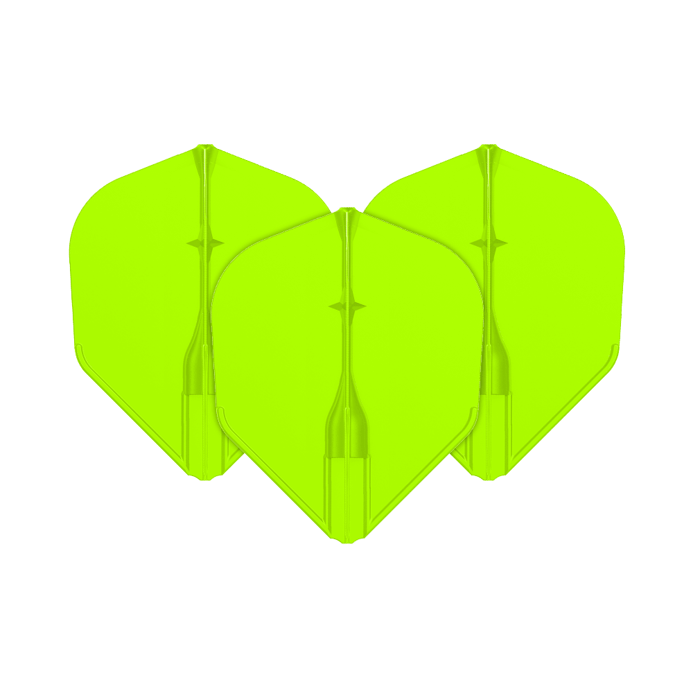 L-Style L3EZ Flights Ein Set Dart-Flights mit matter Oberfläche wird gezeigt. Die Gesamtstruktur der Flügel ist gut sichtbar.