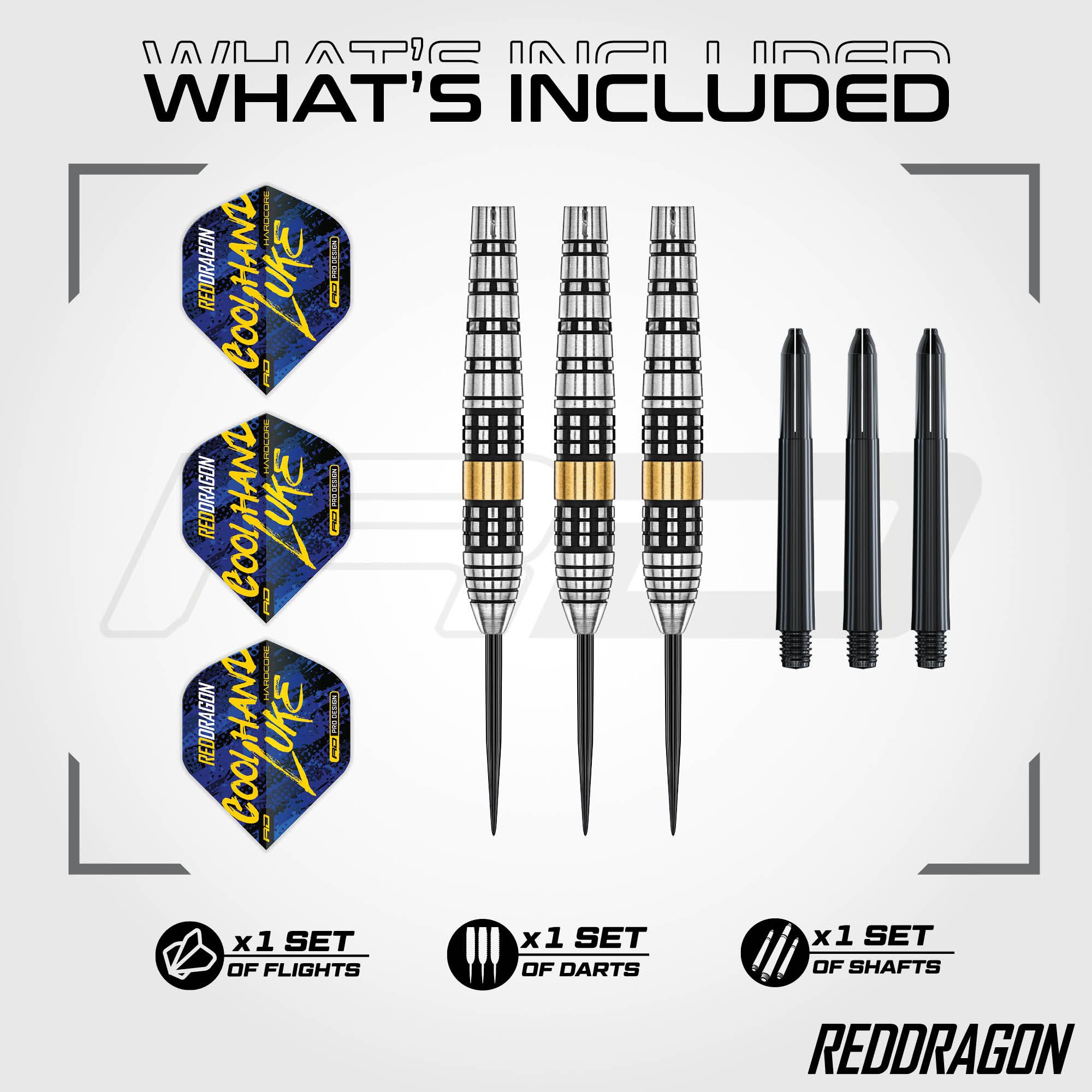 Red Dragon Luke Humphries Brass Steeldarts - 21 g Red Dragon Luke Humphries Brass Steeldarts - 21 g