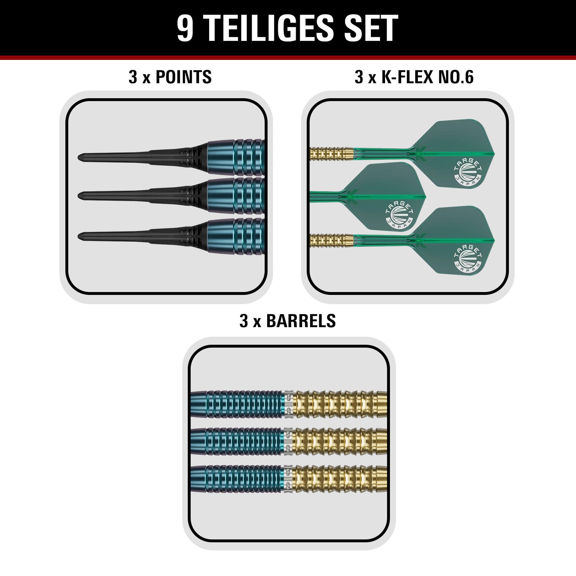 Target Japan Prime Series Zenith GEN 2.5 Softdarts - 20g Gezeigt werden hier die Target Japan Prime Series Zenith GEN 2.5 Softdarts - 20g. Sie sind speziell für Softdartspieler entwickelt.