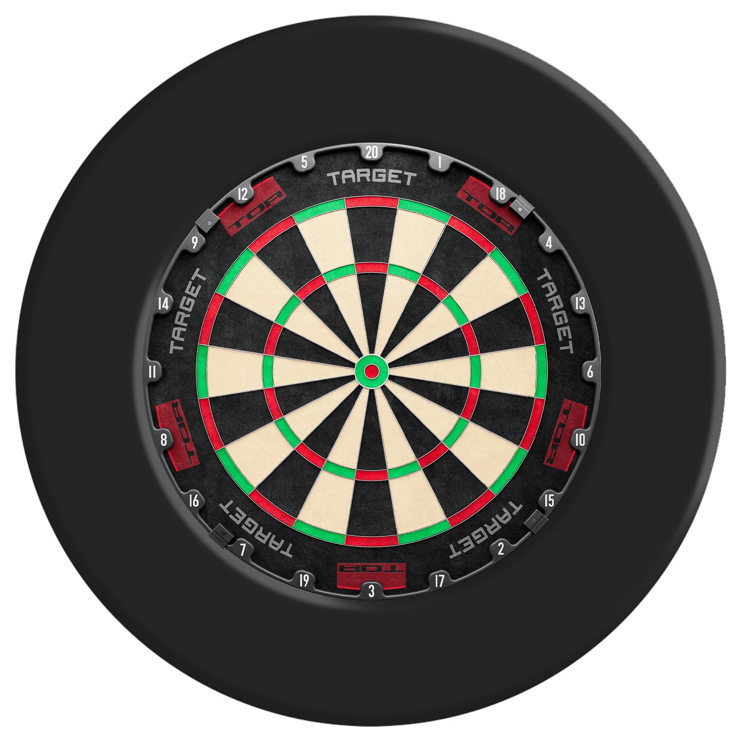 Target TOR Dartboard mit schwarzem Surround Set