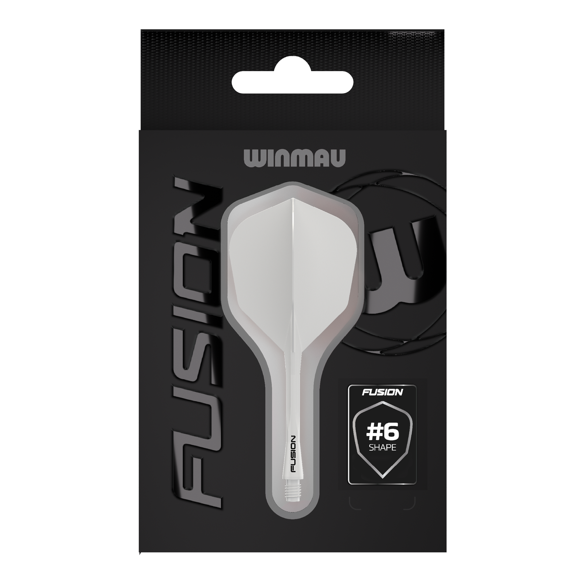 Winmau Fusion Flight-Shaft-System No6 Solid White Das Bild zeigt das Winmau Fusion Flight-Shaft-System No6 Solid White. Es handelt sich um ein weißes Dart-Zubehör.