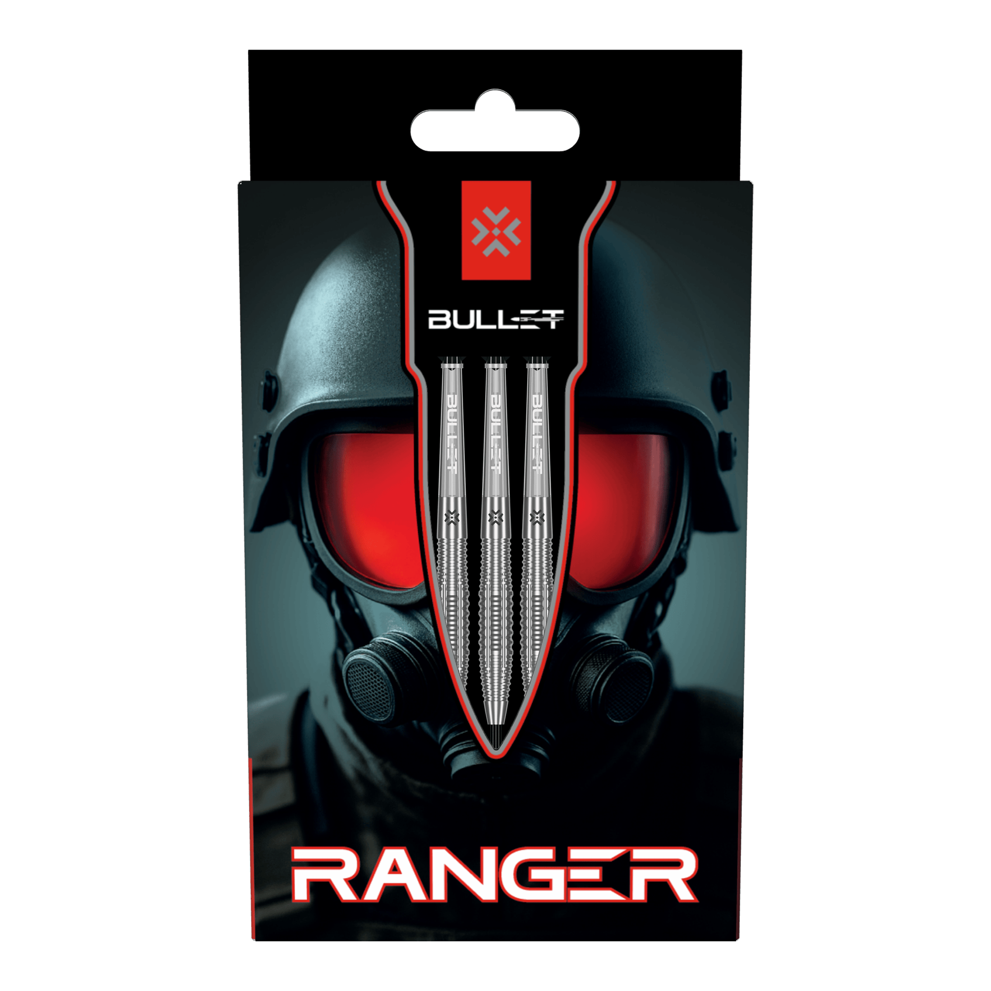 Bullet Ranger Steeldarts Zu sehen sind die Bullet Ranger Steeldarts. Die Darts sind in einer Dreiergruppe dargestellt.