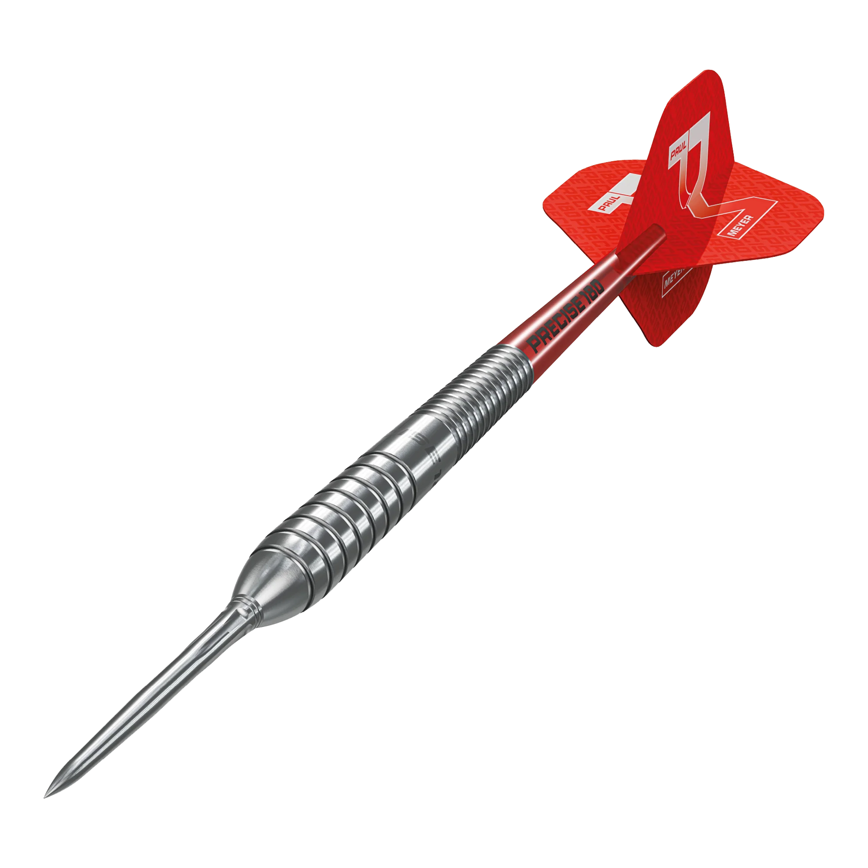 Precise 180 Paul Meyer Version 1 Steeldarts Das Bild stellt die Precise 180 Paul Meyer Version 1 Steeldarts dar. Sie zeichnen sich durch ihre Präzision aus.