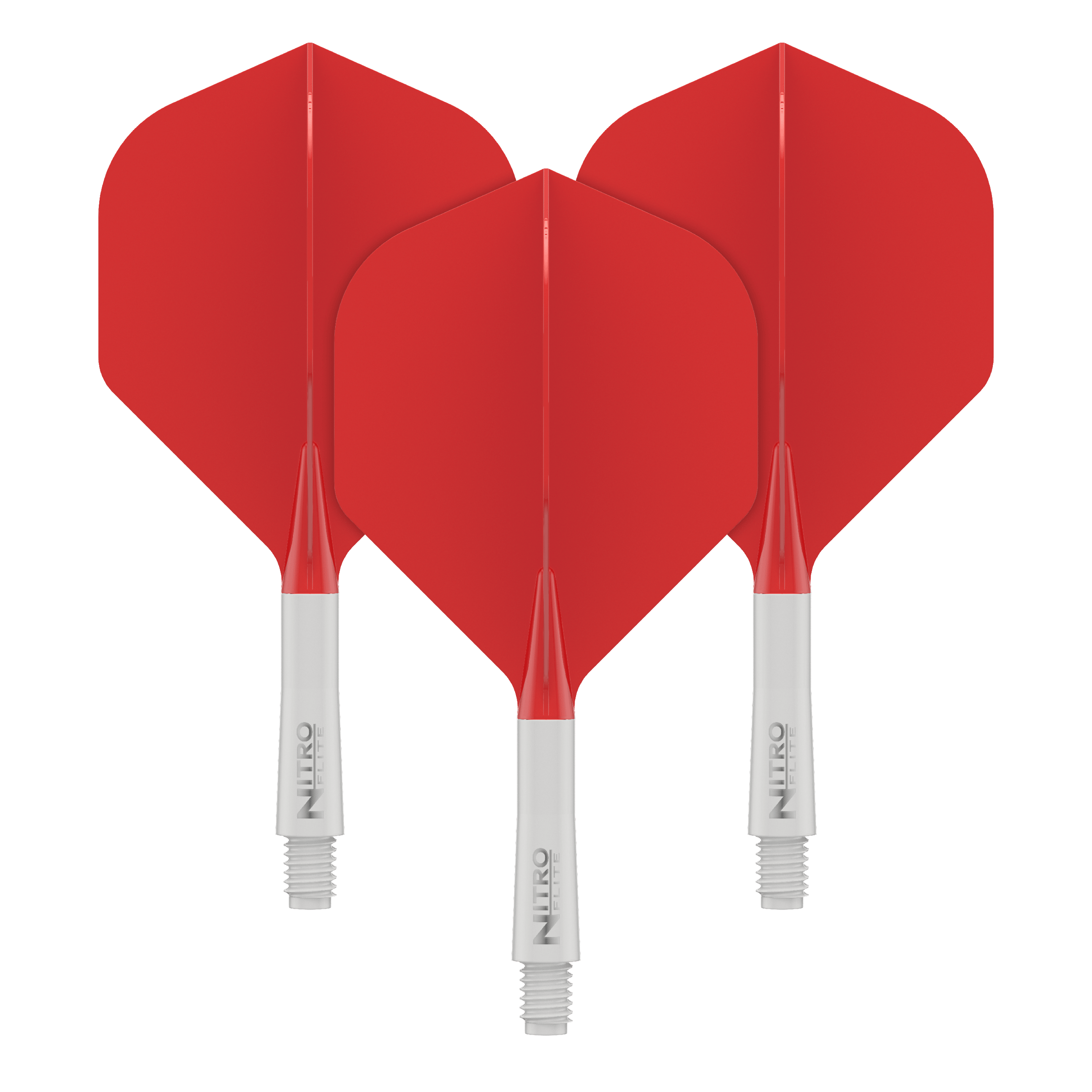Red Dragon Nitroflite - White Shaft Red No2 Flights Abgebildet ist ein Red Dragon Nitro Flite Dart Flight, Weiß und Rot, No2, Short (22mm). Dieses Ersatzteil wird für Dartpfeile verwendet.
