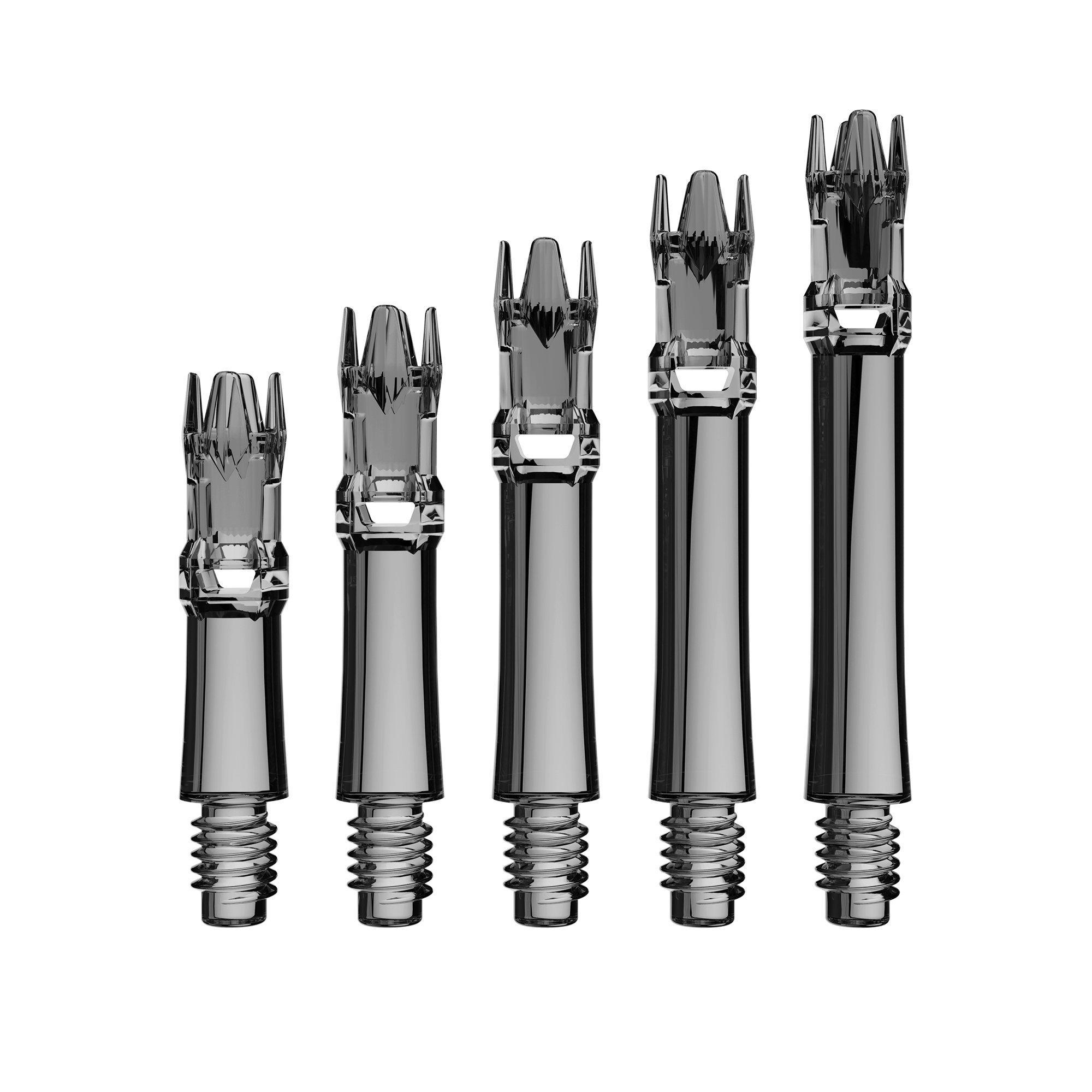 L-Style L-System Ersatzshafts - Clear Black Abgebildet sind die L-Style L-System Ersatzshafts in Clear Black. Diese Schäfte dienen als Ersatzteile für Dartpfeile.