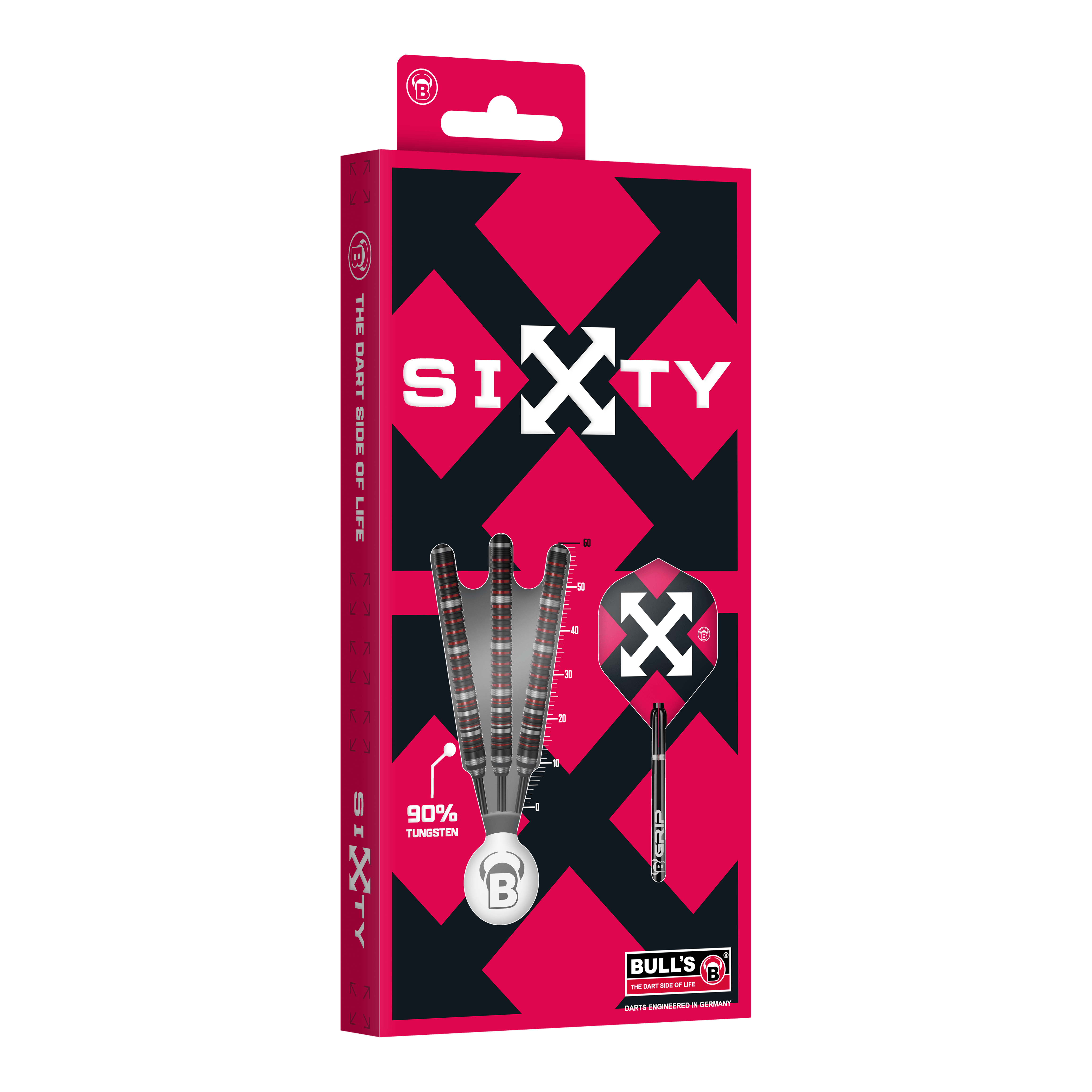 Bulls Sixty S2 Steeldarts Hier sind die Bulls Sixty S2 Steeldarts abgebildet. Die Steeldarts haben ein schlankes Design und eignen sich für professionelle Spieler.