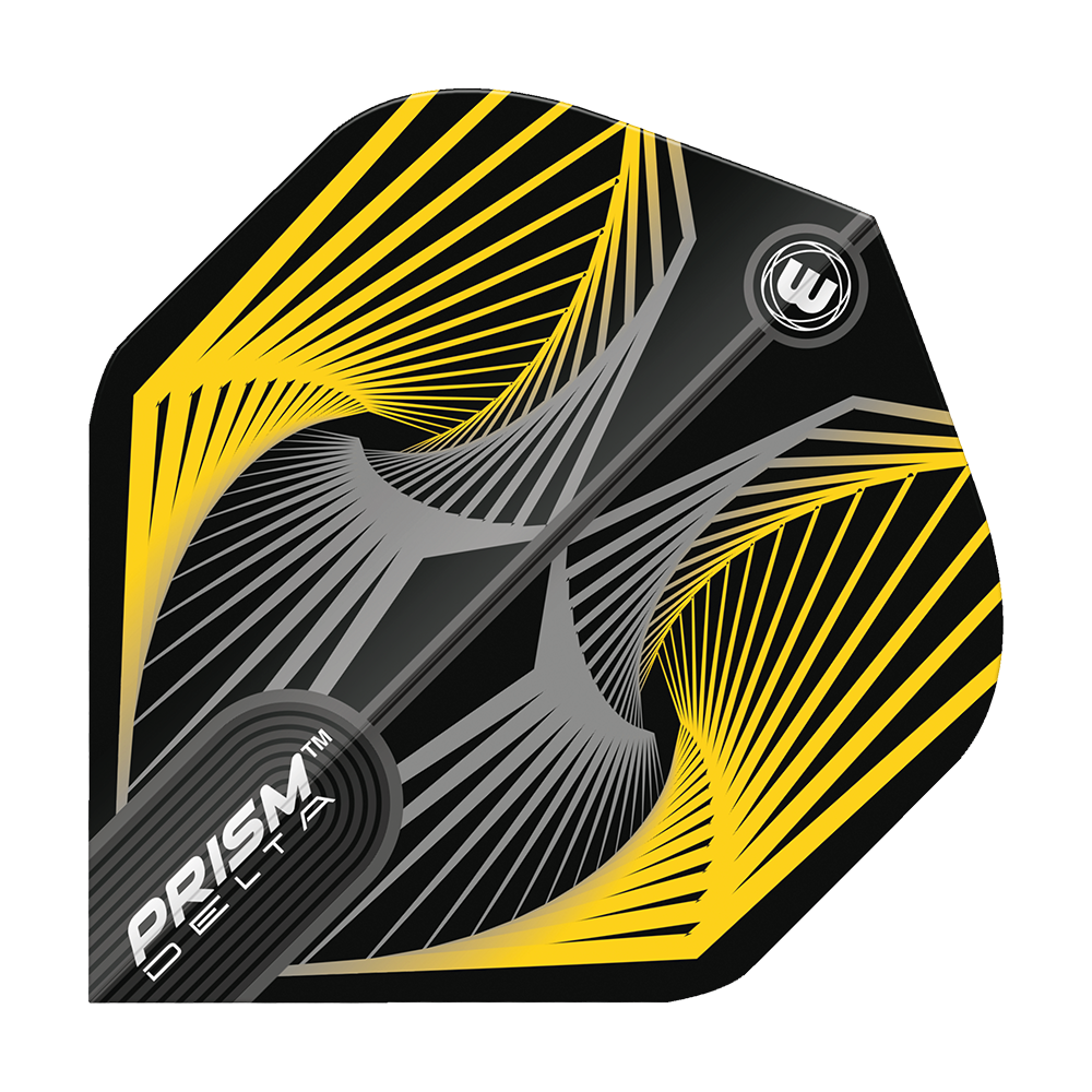 Winmau Prism Delta Spiral YellowGrey Standard Flights