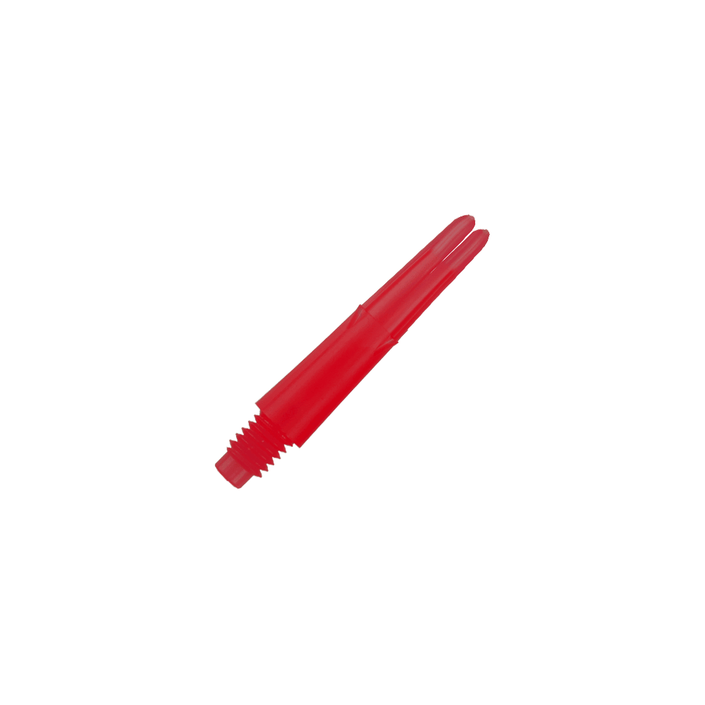 L-Style L-Shafts Locked Straight - Red 130 Dies ist ein roter, gerader Dart-Schaft aus Kunststoff. Er hat ein Schraubgewinde an einem Ende und ist 26 mm lang.
