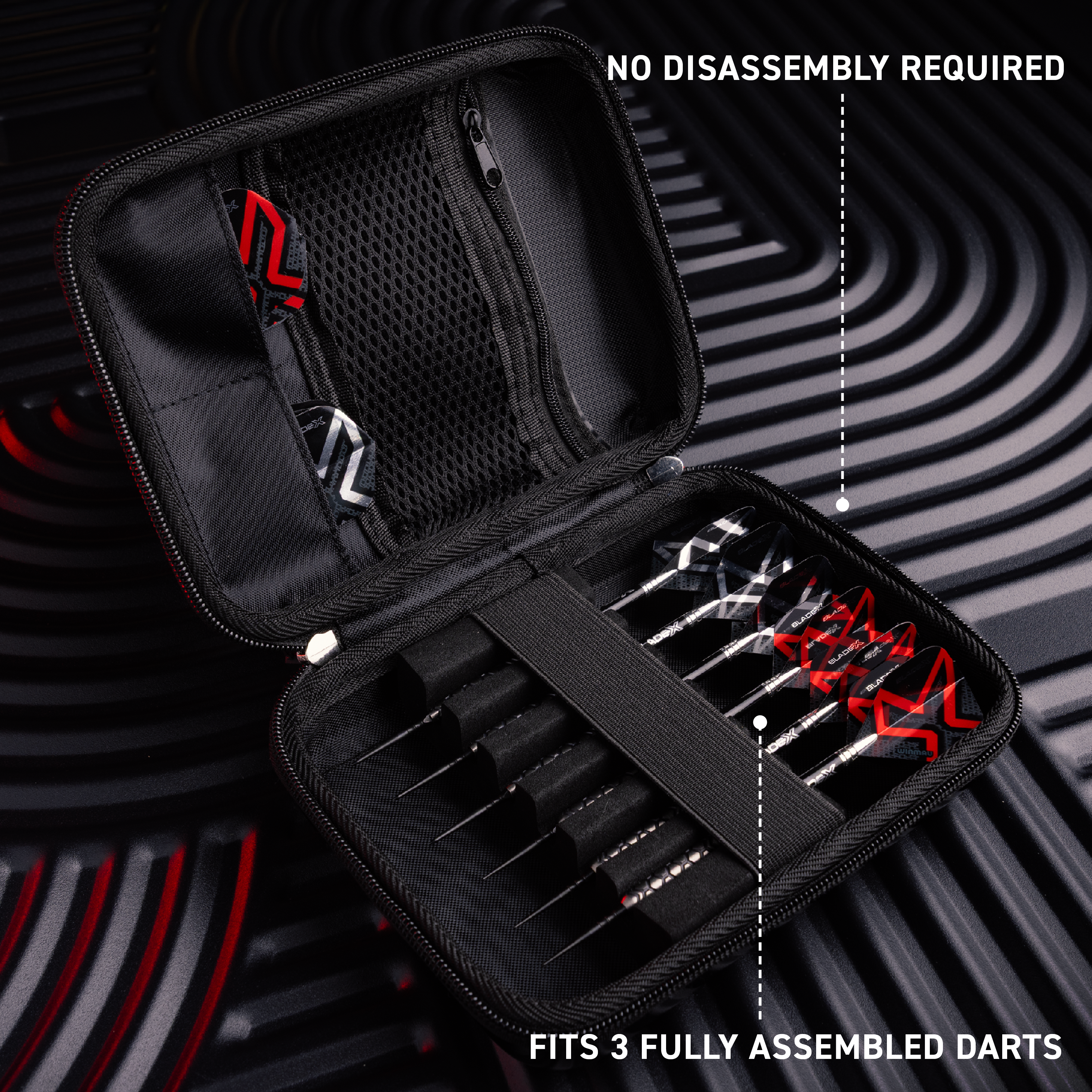 Winmau Blade X Armor G2 Dartwallet Abgebildet ist das Winmau Blade X Armor G2 Dartwallet. Die Darttasche eignet sich perfekt zur Aufbewahrung und für den Transport von Darts.