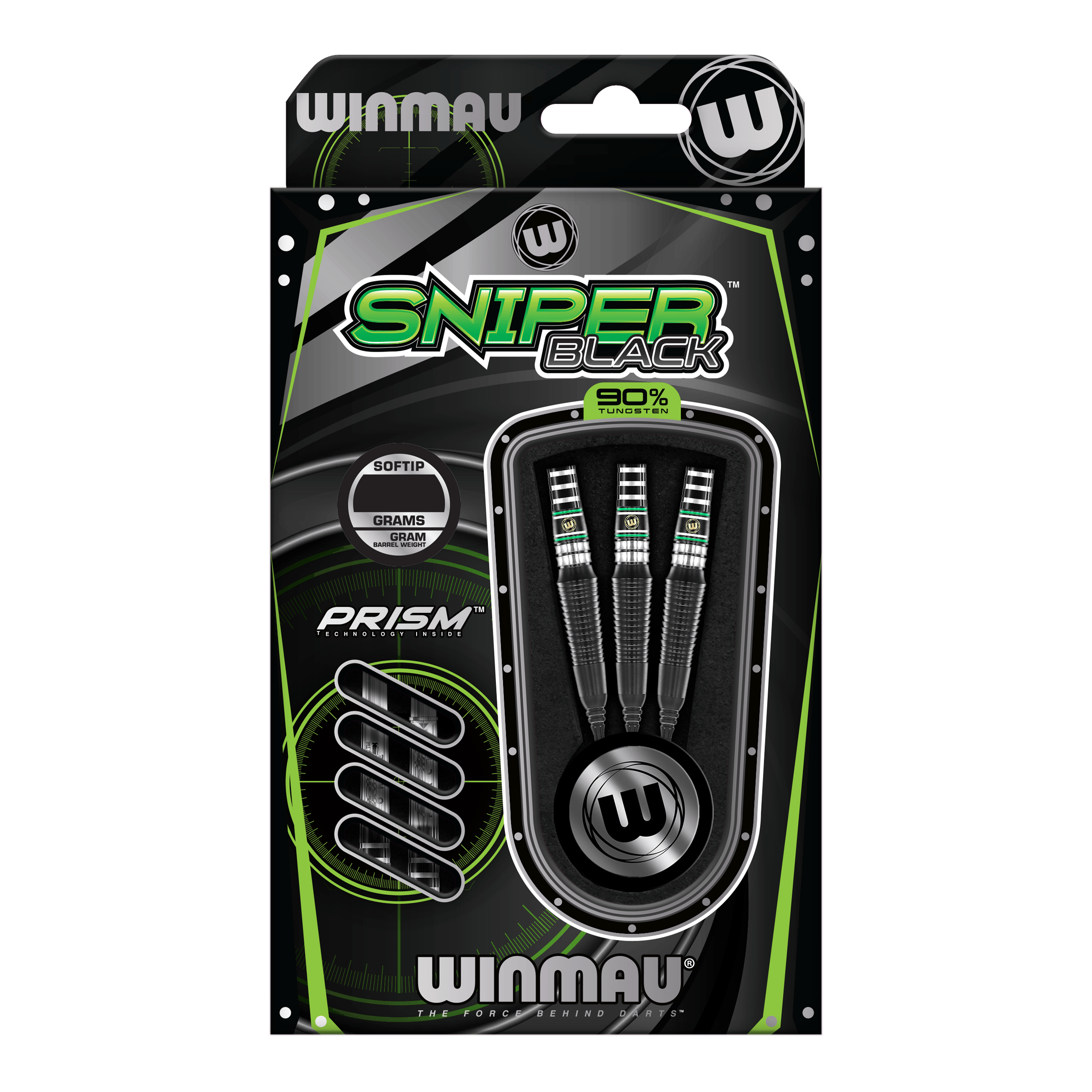 Winmau Sniper Black 2025 Softdarts - 20g Mehrere Winmau Sniper Black 2025 Softdarts - 20g sind im Bild dargestellt. Die Darts liegen in einer Reihe.