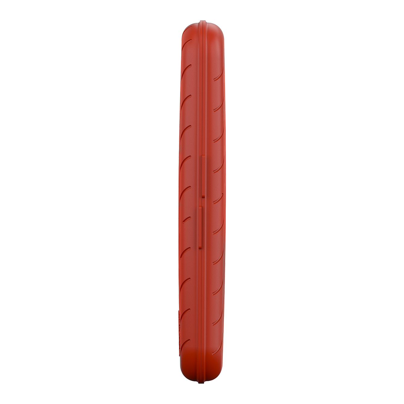 Harrows Slimcase Darttasche Das Bild zeigt eine schlanke, rote Darttasche von der Seite. Die Oberfläche ist strukturiert und leicht abgerundet.
