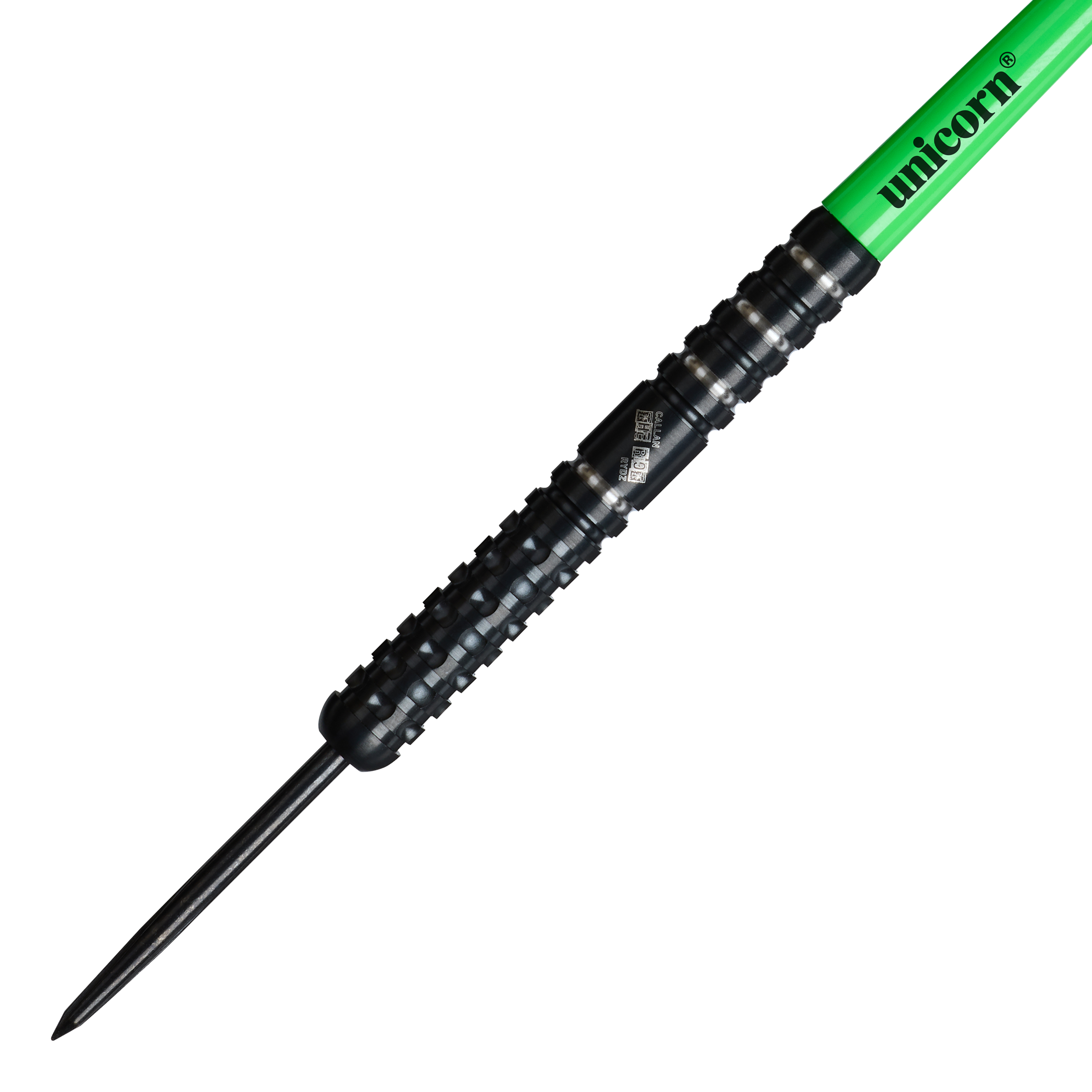 Unicorn Wraith Callan Rydz Steeldarts - 23g Hier sind die Unicorn Wraith Callan Rydz Steeldarts - 23g abgebildet. Man erkennt deutlich die Form und das Material des Produkts.