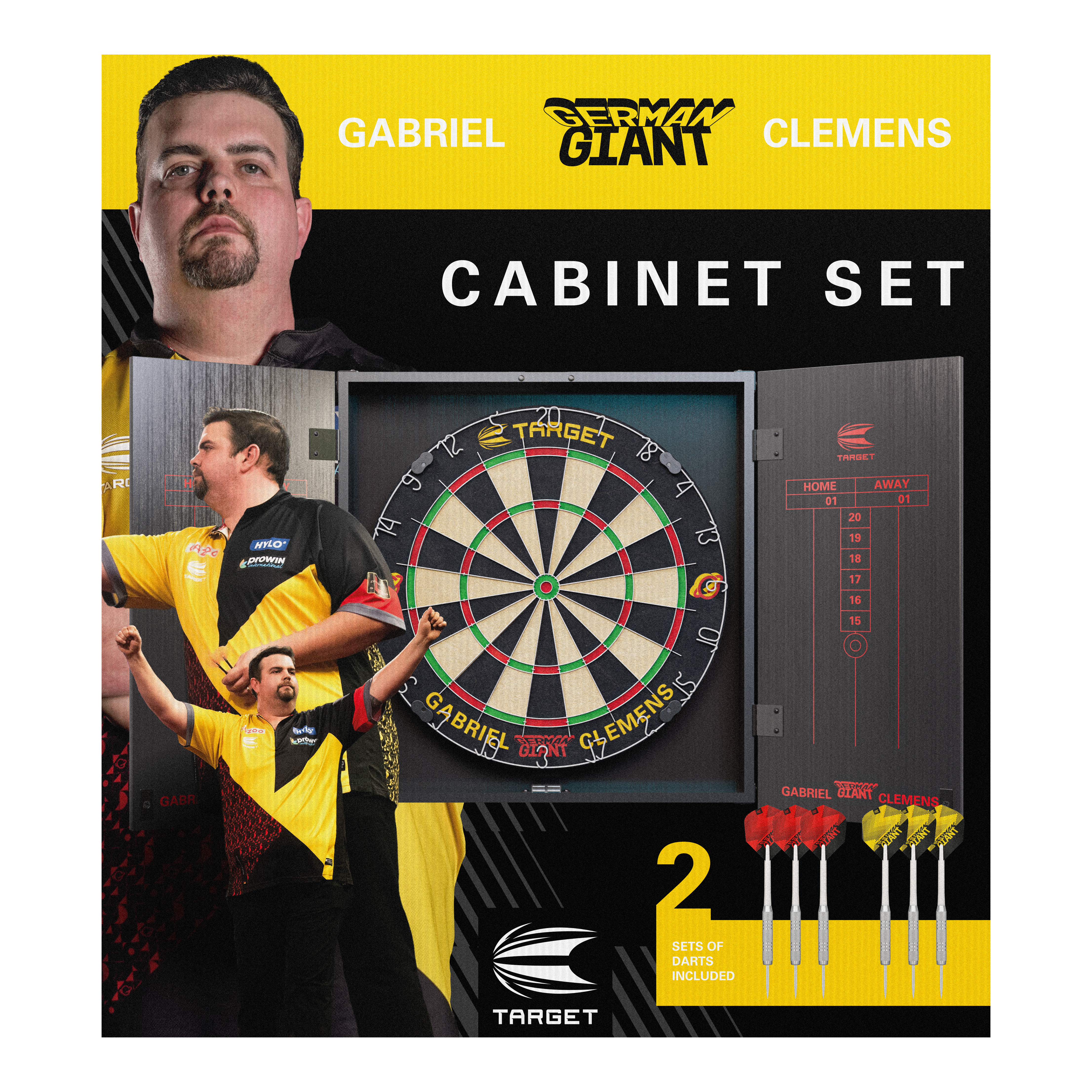 Target Gabriel Clemens Kabinet Dartboard Set