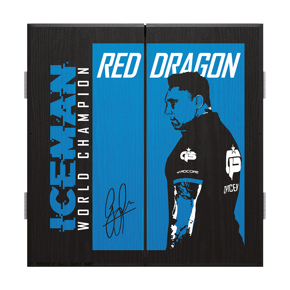 Red Dragon Gerwyn Price Dartboard Kabinet