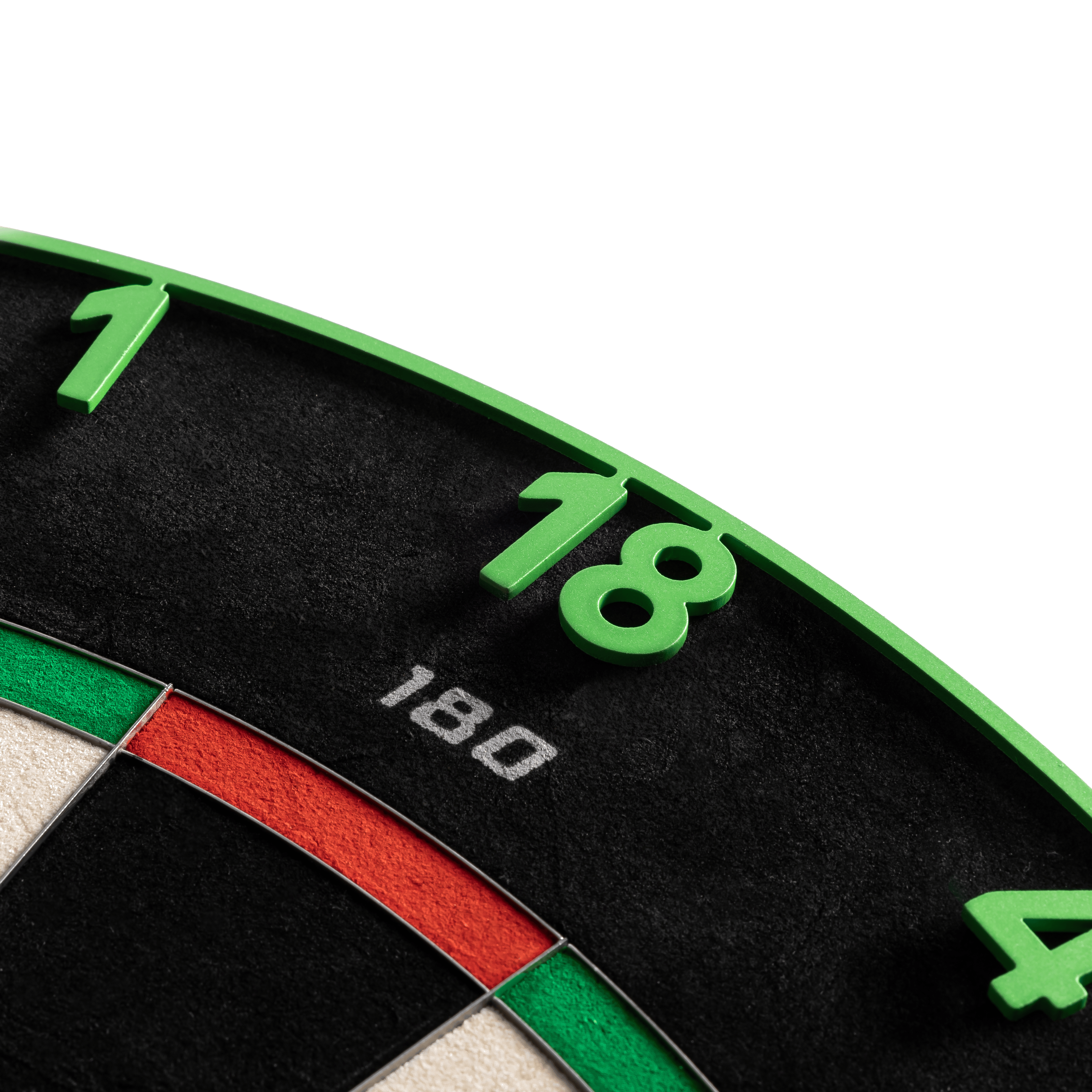 Precise 180 Endorphine Steeldartboard mit Nummernring - Emerald Green Das Bild zeigt das Precise 180 Endorphine Steeldartboard mit Nummernring in Emerald Green. Die Abbildung stellt das Produkt in einer klaren Ansicht dar.