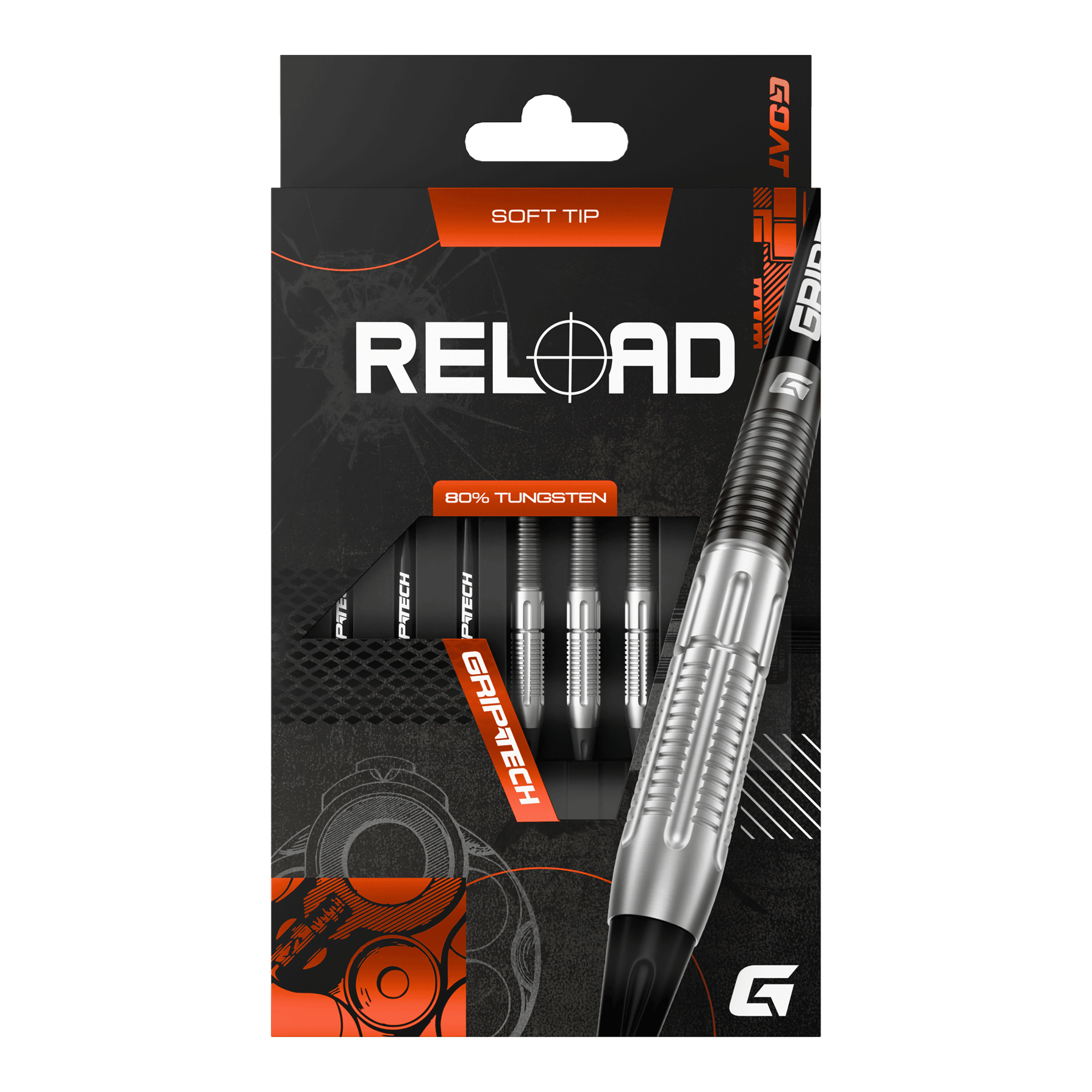 Abgebildet sind die GOAT Reload Softdarts mit einem Gewicht von 20g. Diese Softdarts verbinden Präzision und modernes Design.