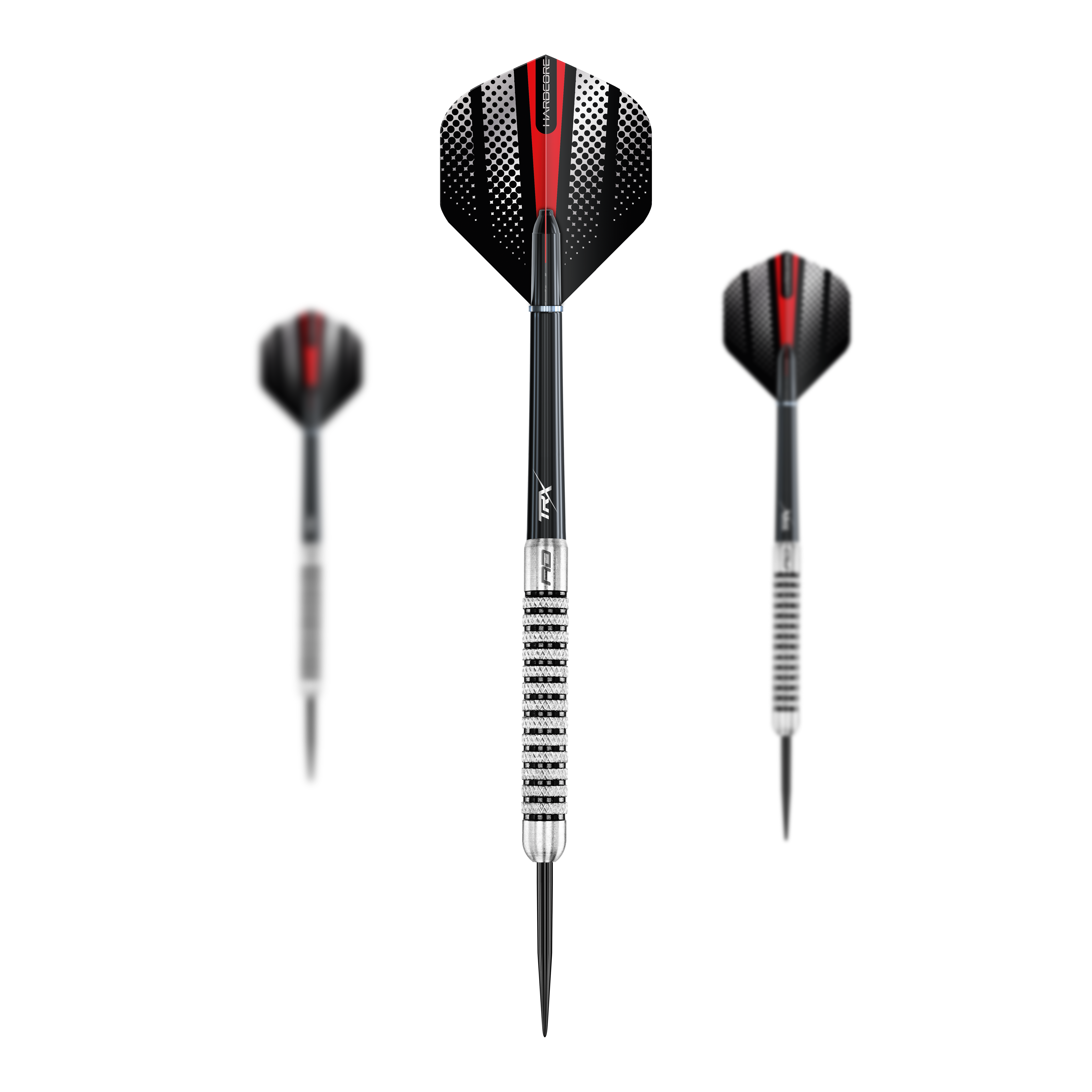 Red Dragon Flightmaster Fury 2 Steeldarts - 25g Dieses Bild zeigt die Red Dragon Flightmaster Fury 2 Steeldarts mit 25g Gewicht. Die Steeldarts sind ideal für präzises Dartspiel geeignet.