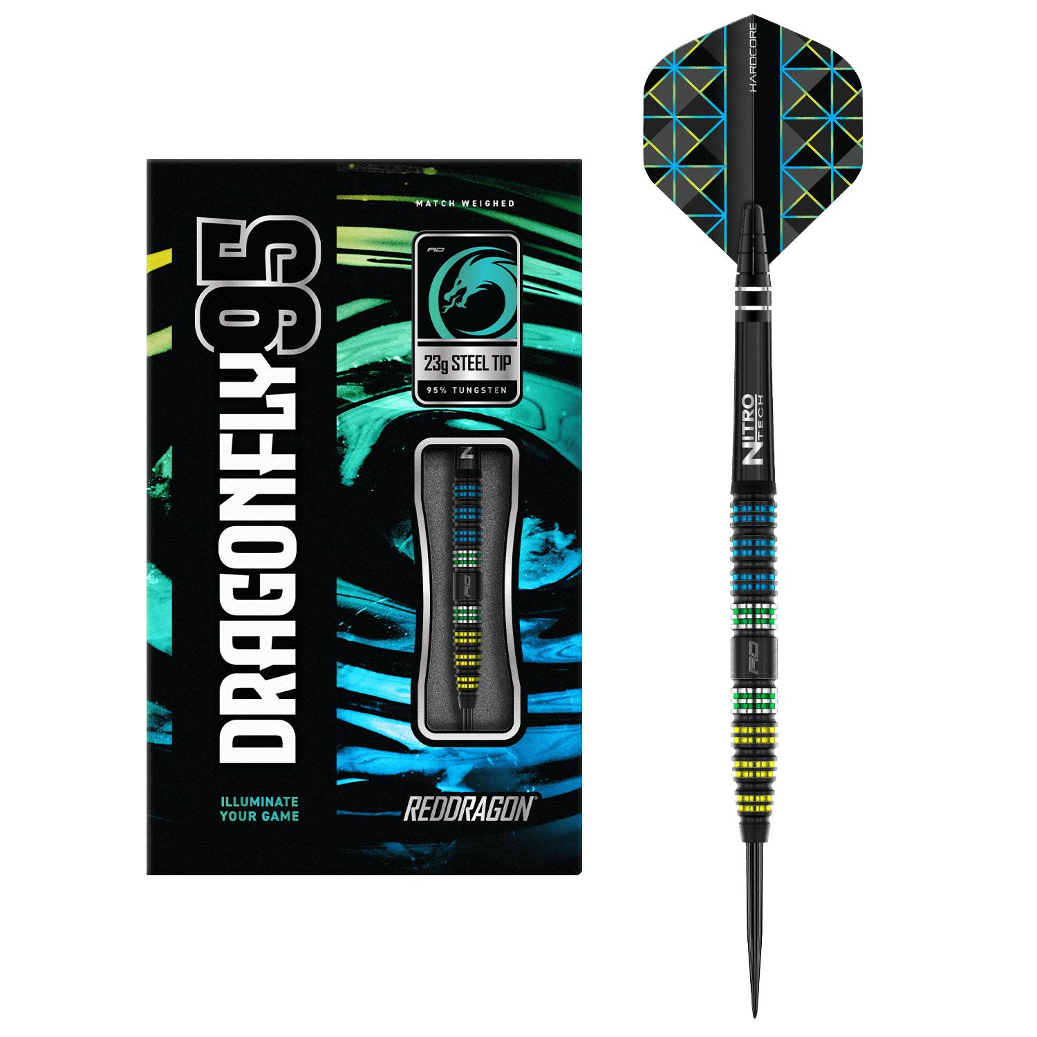 Red Dragon Dragonfly 95 Black Tapered Steeldarts