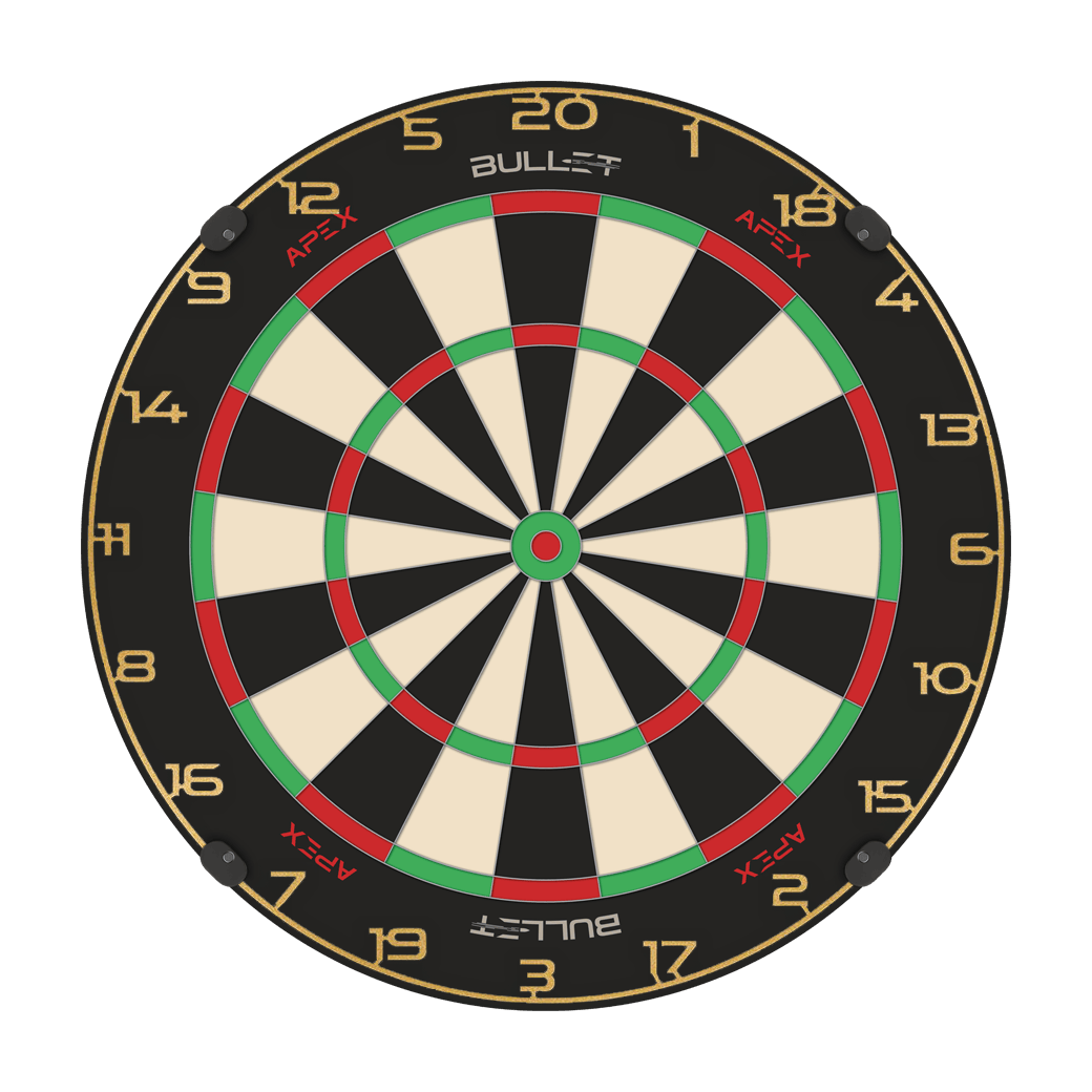 Abgebildet ist ein goldener Zahlenring für ein Dartboard. Es wird das Produkt 'BT1000160 Bullet Dartboard Zahlenring Gold 2' dargestellt.
