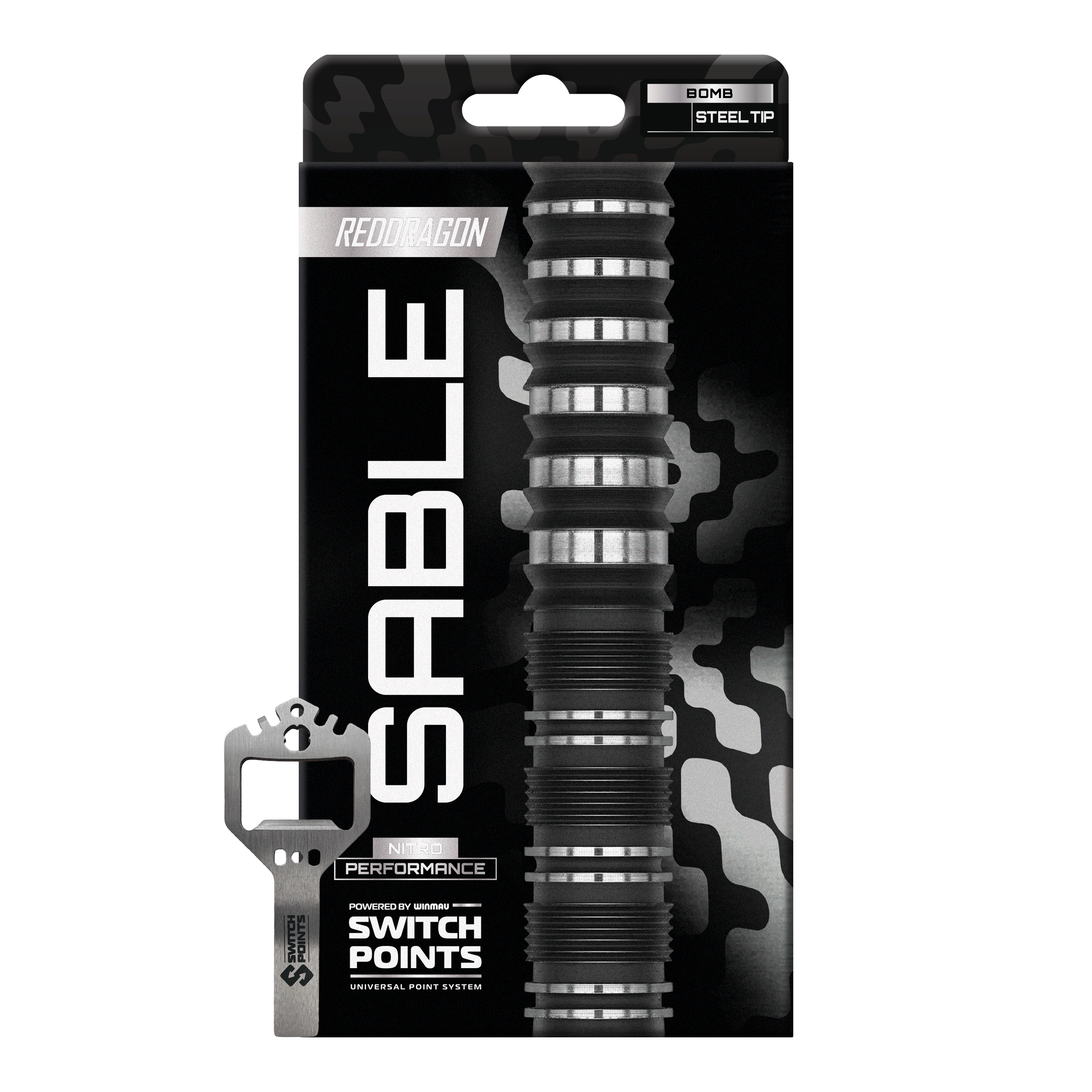Red Dragon Sable Bomb Switch Point Steeldarts Zu sehen ist das Produkt Red Dragon Sable Bomb Switch Point Steeldarts. Diese Steeldarts eignen sich besonders für ambitionierte Dartspieler.