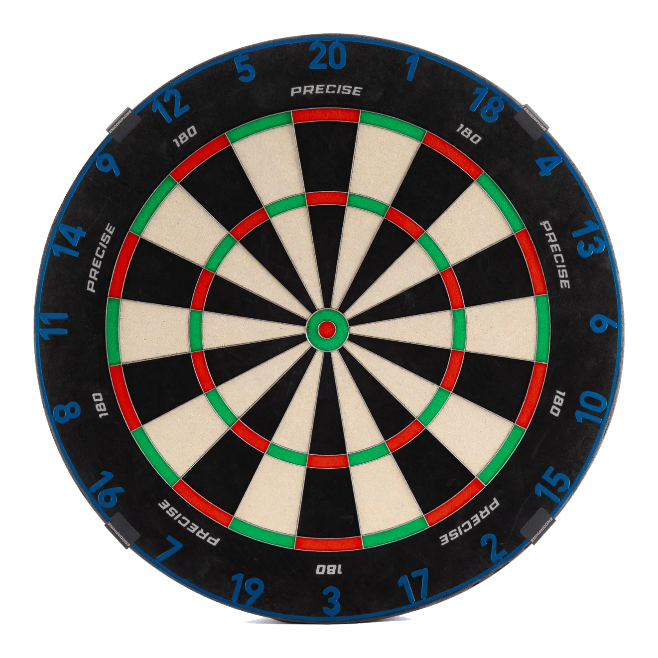 Precise 180 Endorphine Steeldartboard mit Nummernring - Arctic Blue