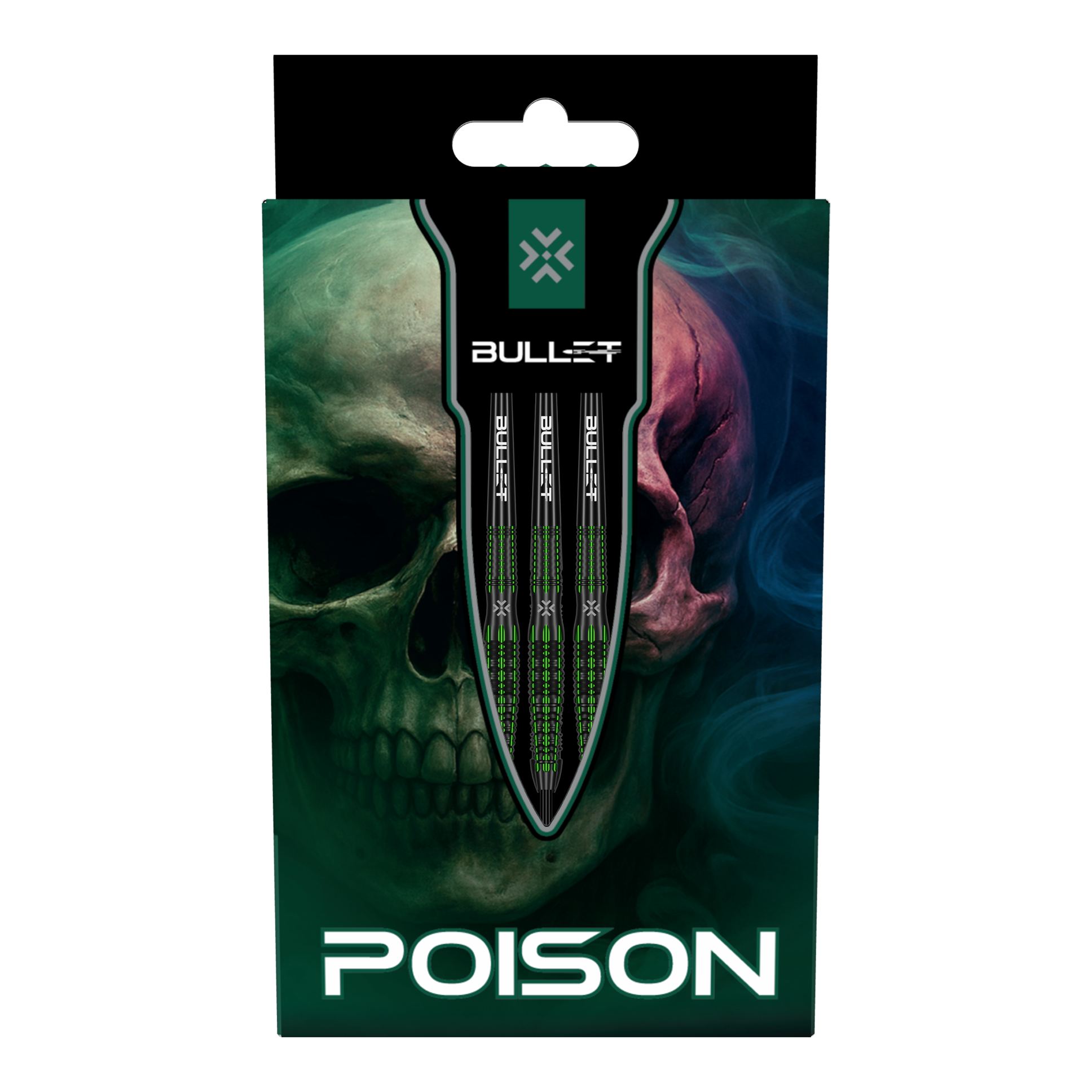 Bullet Poison Steeldarts Das Bild zeigt die Bullet Poison Steeldarts. Diese Steeldarts sind für präzises Dartspiel entwickelt.