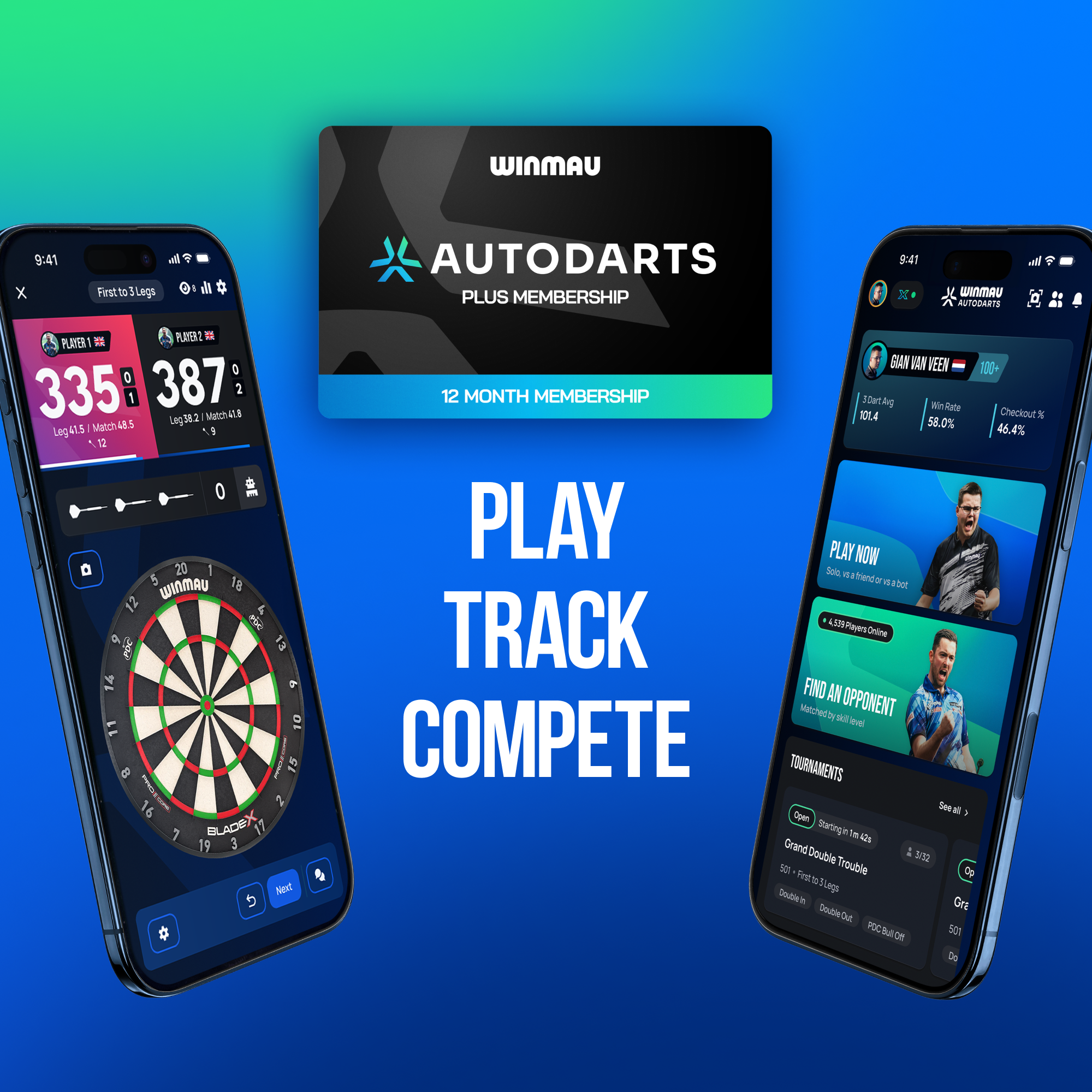 Winmau Device Stand & 12 Monate Membership Bundle Winmau Device Stand & 12 Monate Membership Bundle