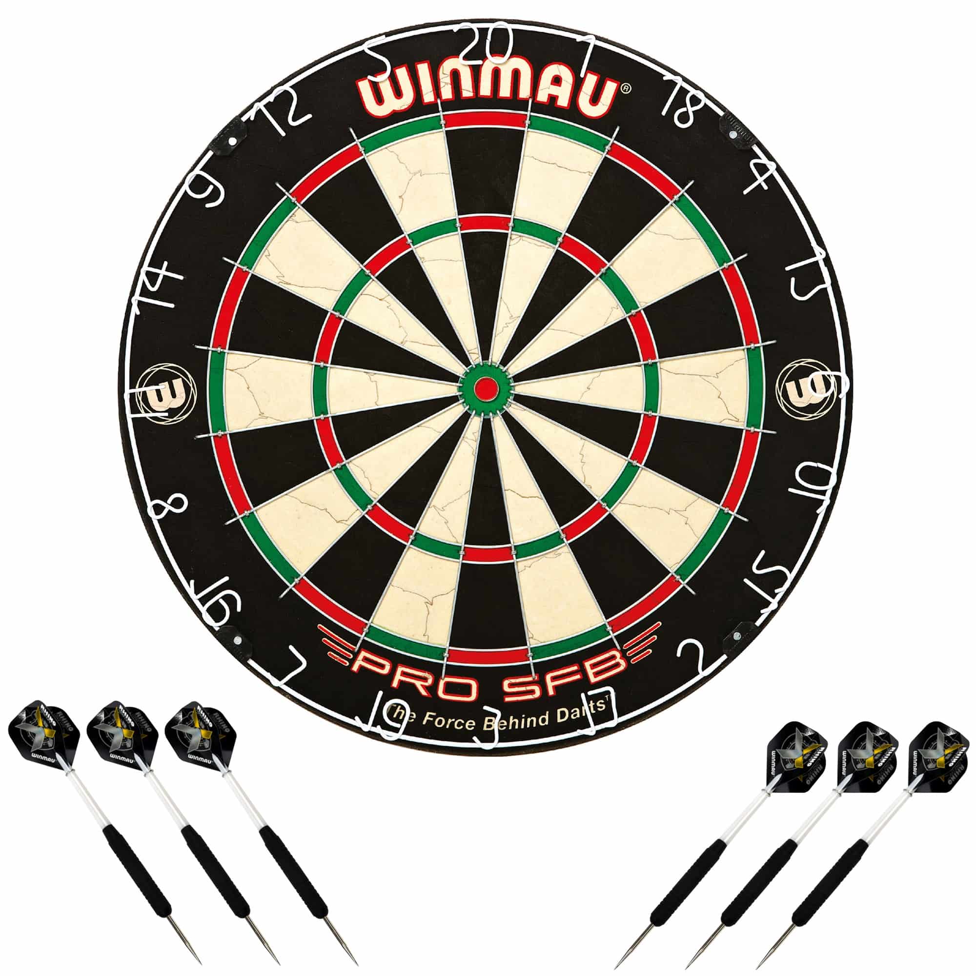 Winmau Pro SFB Dartboard Set mit Steeldarts