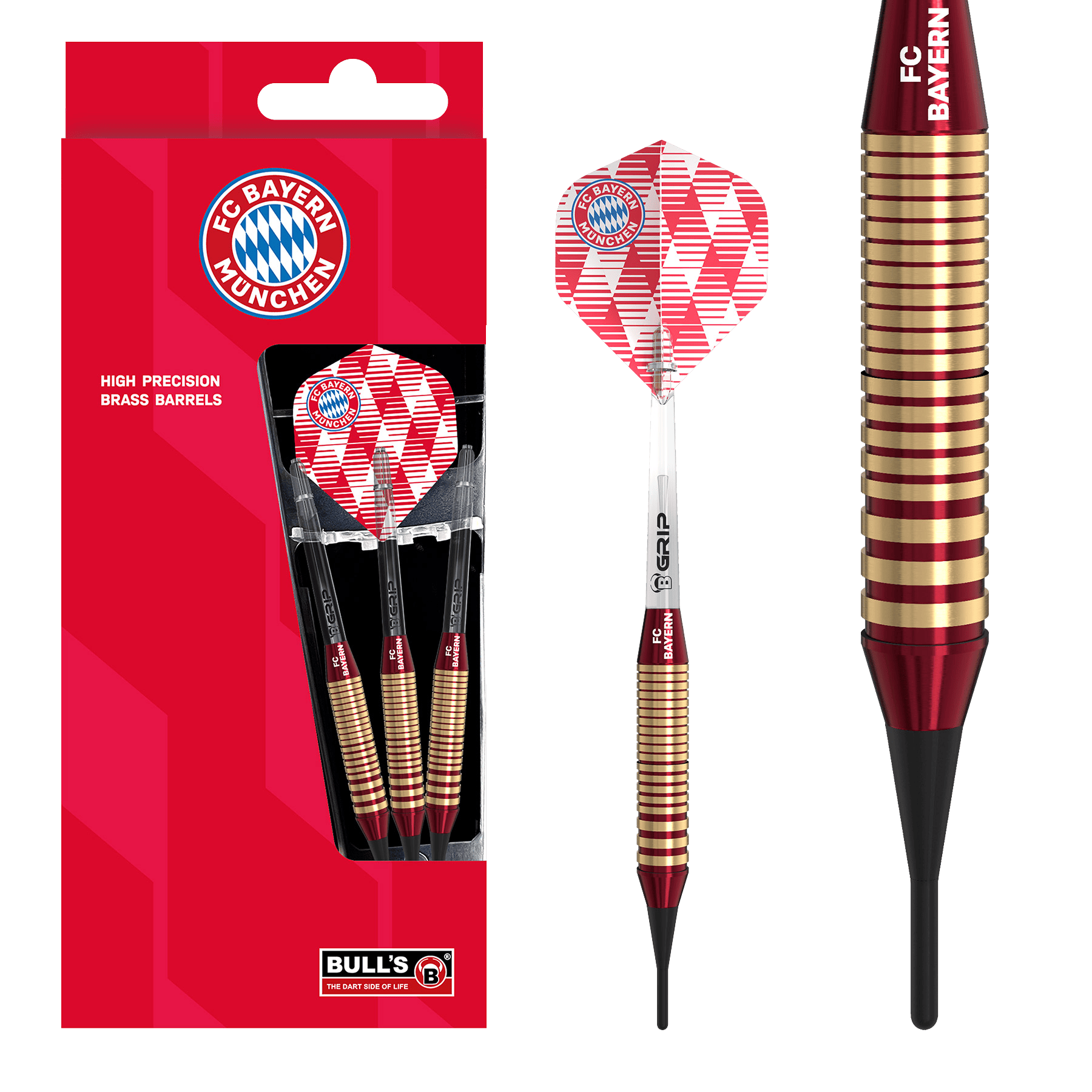 Bulls FC Bayern München Brass Softdarts - 18g Bulls FC Bayern München Brass Softdarts - 18g