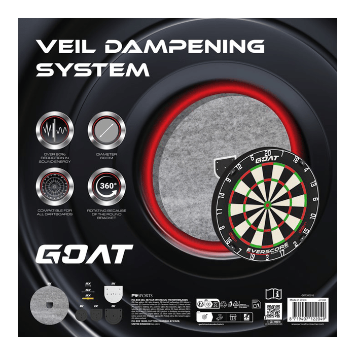 GOAT Silencer Veil Dampening Schallschutz System Hier ist das GOAT Silencer Veil Dampening Schallschutz System abgebildet. Das System hilft, Lärm zu dämpfen.