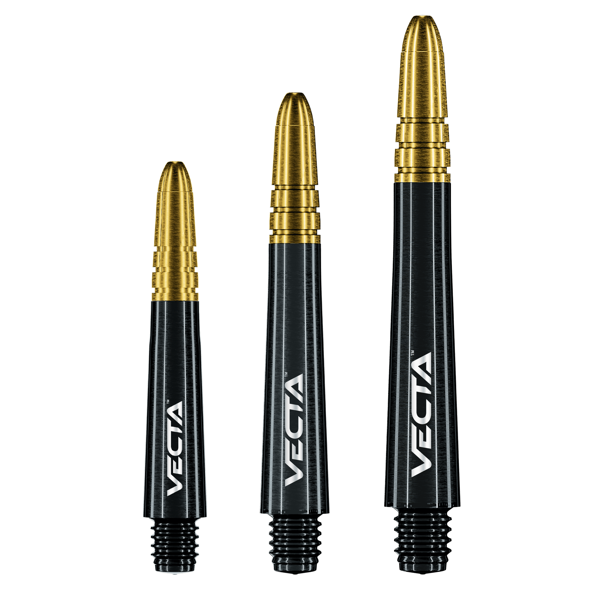 Winmau Vecta Shafts Schwarz-Gold