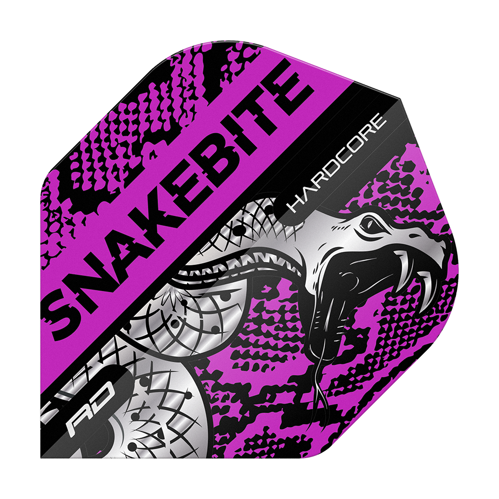 Red Dragon Hardcore Snakebite Coiled Snake Purple Standard Flights