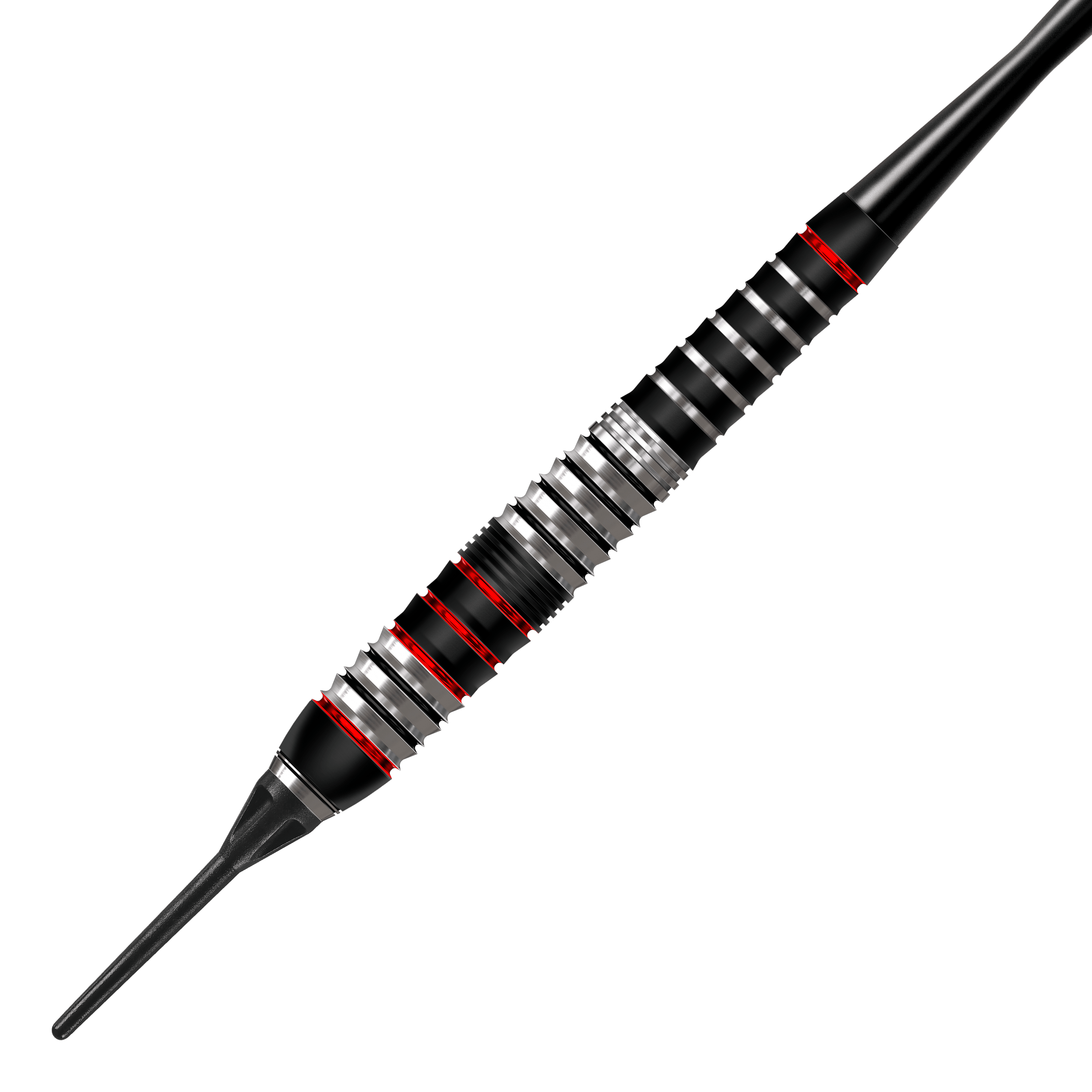 Hier sind die Harrows Heavy Metal Ryan Searle Brass Softdarts dargestellt. Die Softdarts sind in Nahaufnahme sichtbar und zeigen ein detailreiches Design.