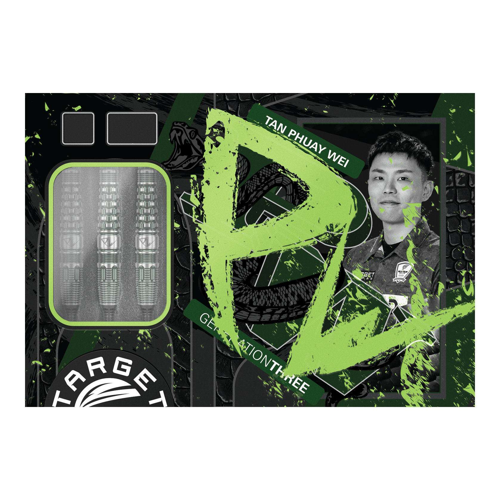 Target Japan Prime Series PW GEN 3 Softdarts - 19g Zu sehen ist der Target Japan Prime Series PW GEN 3 Softdart mit 19g Gewicht. Das Bild illustriert das Aussehen und die Ausstattung dieses Dartpfeils.