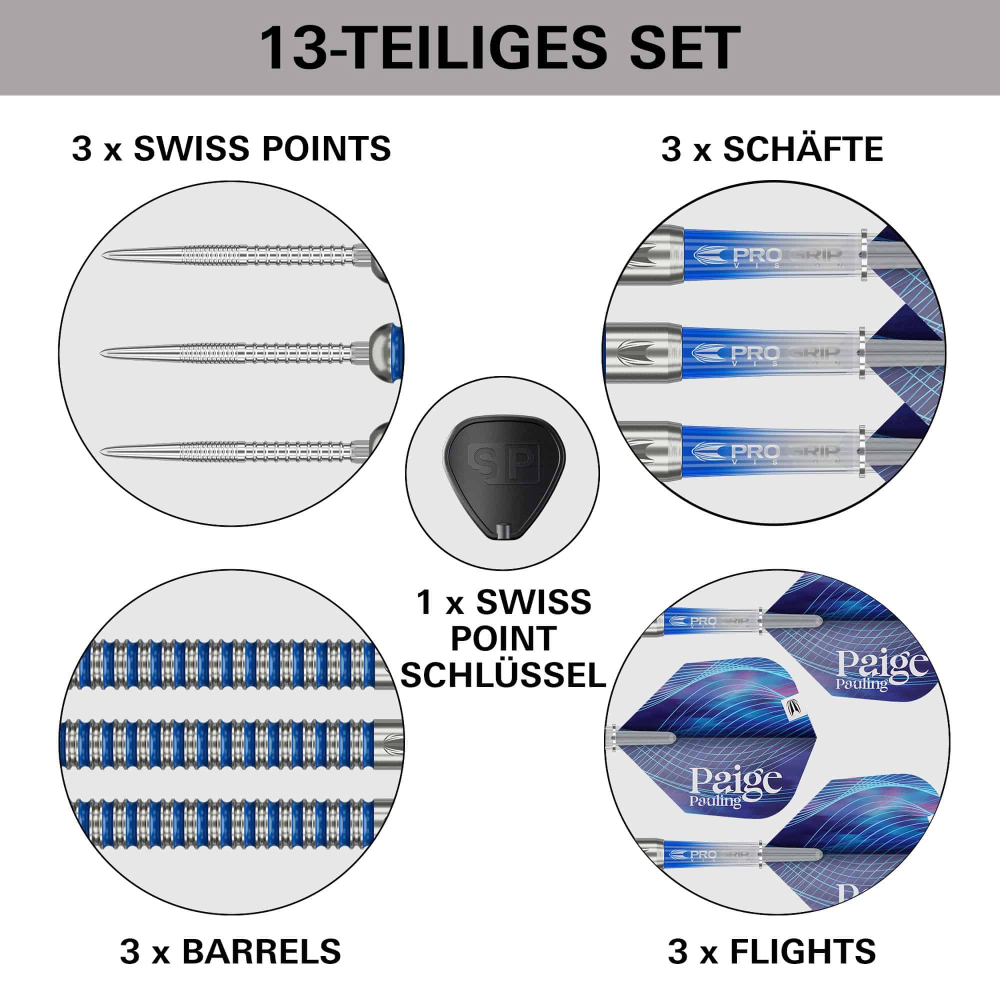 Target Paige Pauling GEN1 Swiss Points Steeldarts - 22g