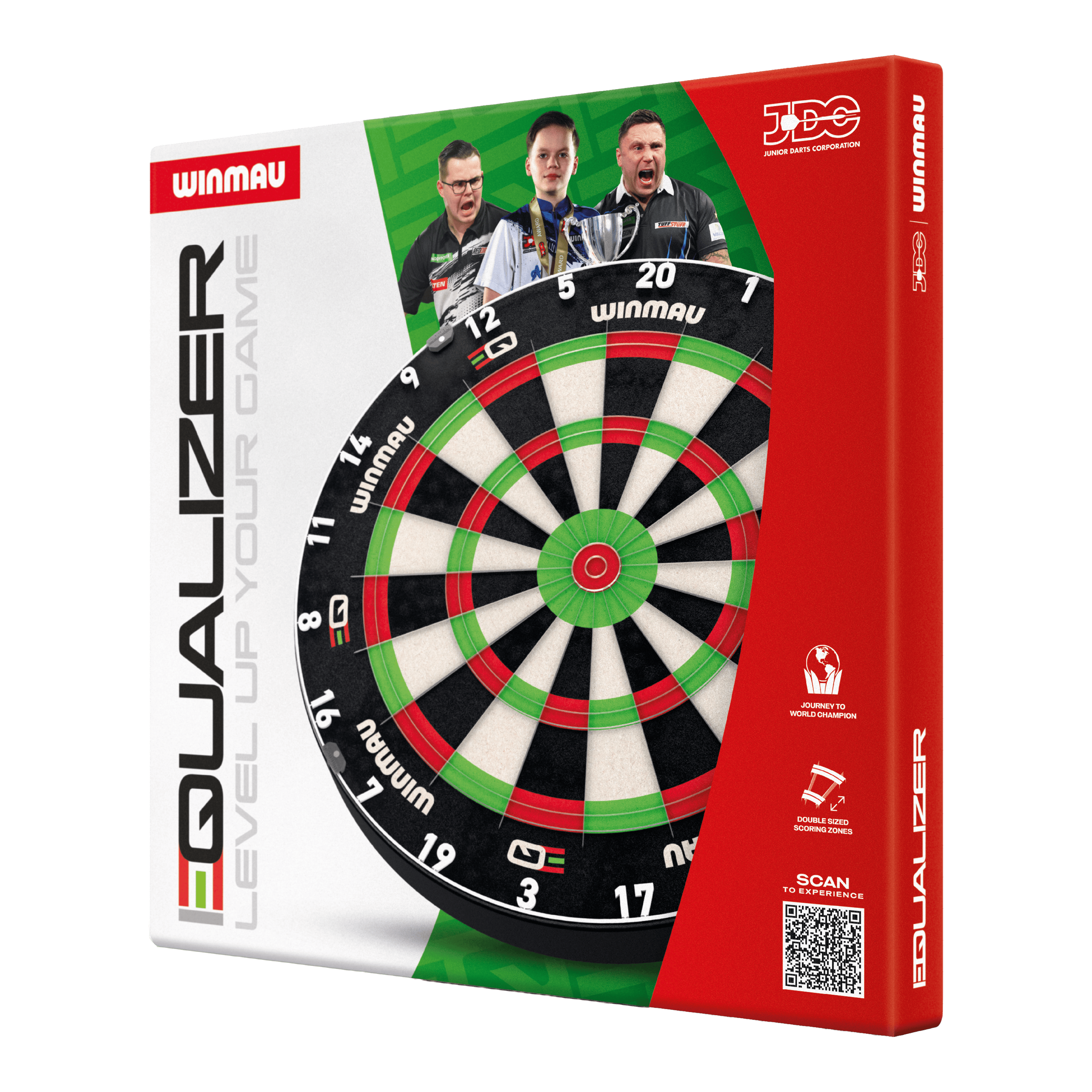 Winmau Equalizer Steeldartboard Zu sehen ist das Winmau Equalizer Steeldartboard. Es bietet eine robuste Oberfläche für präzises Dartspiel.