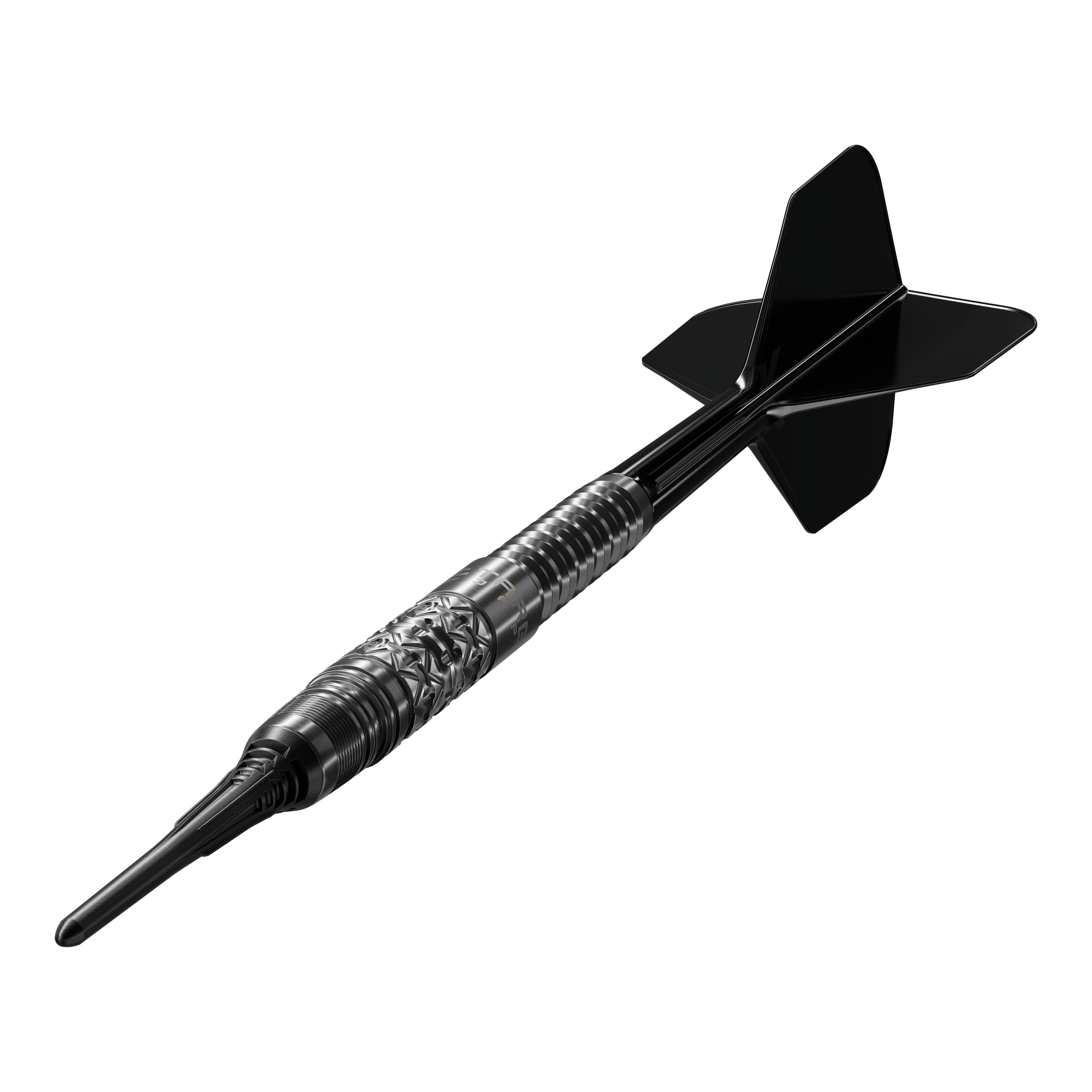 Target Black Marque Creed Softdarts - 21,5g Das Bild zeigt die Target Black Marque Creed Softdarts mit einem Gewicht von 21,5g. Diese Softdarts sind stilvoll und ideal für Dartspieler.
