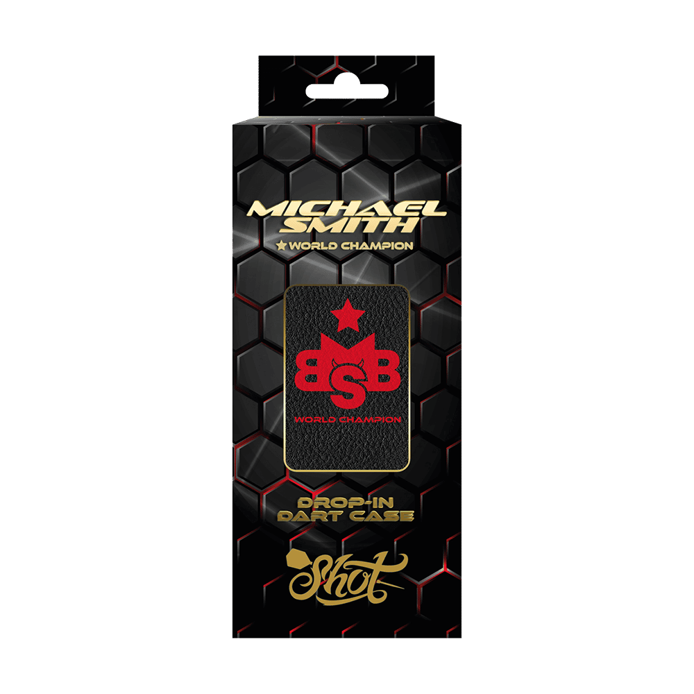 Shot Michael Smith World Champion Drop-In Dartcase - Schwarz